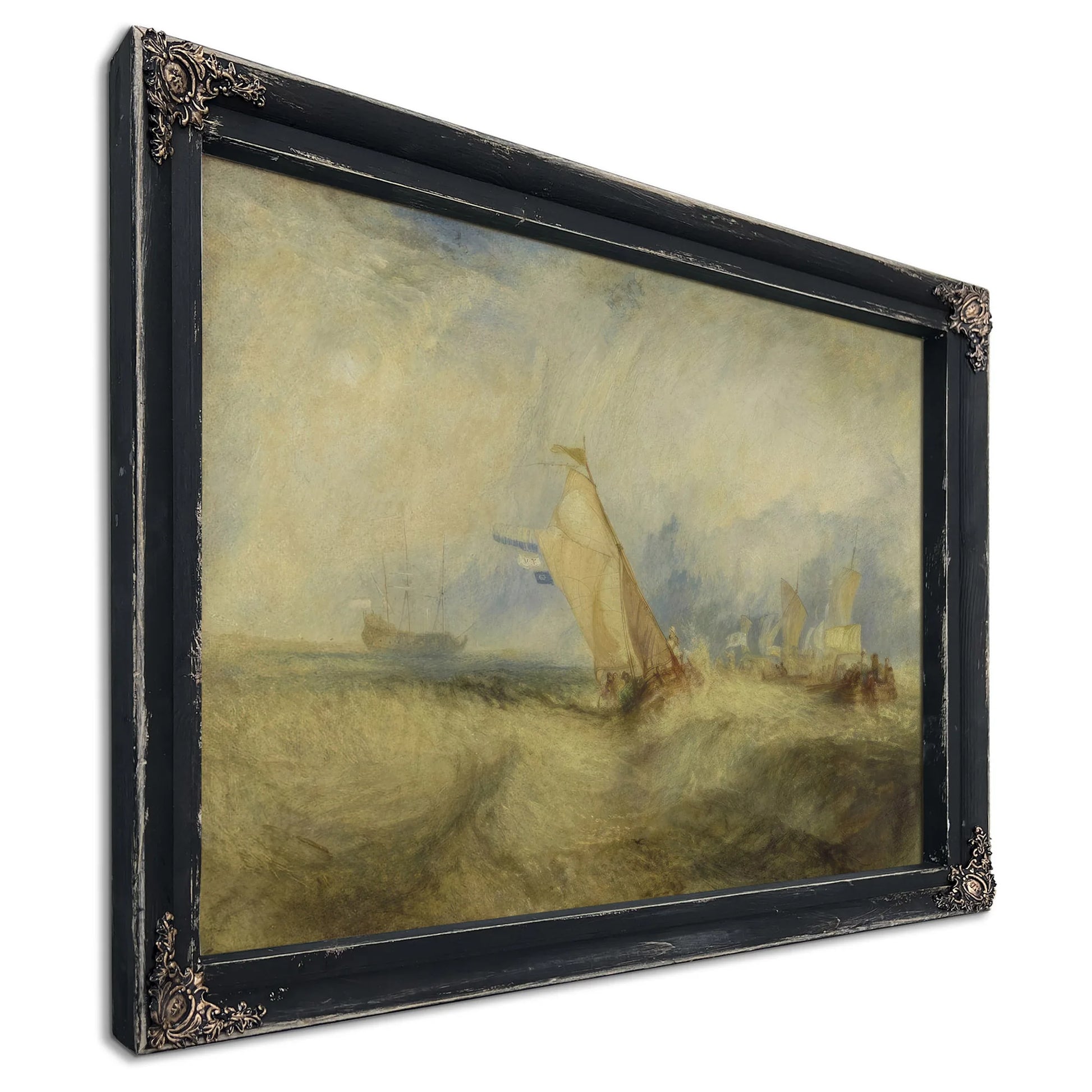 Van Tromp Going About To Please His Masters Ships A Sea Getting A Good Wetting By Joseph Mallord William Turner Fine Art Print