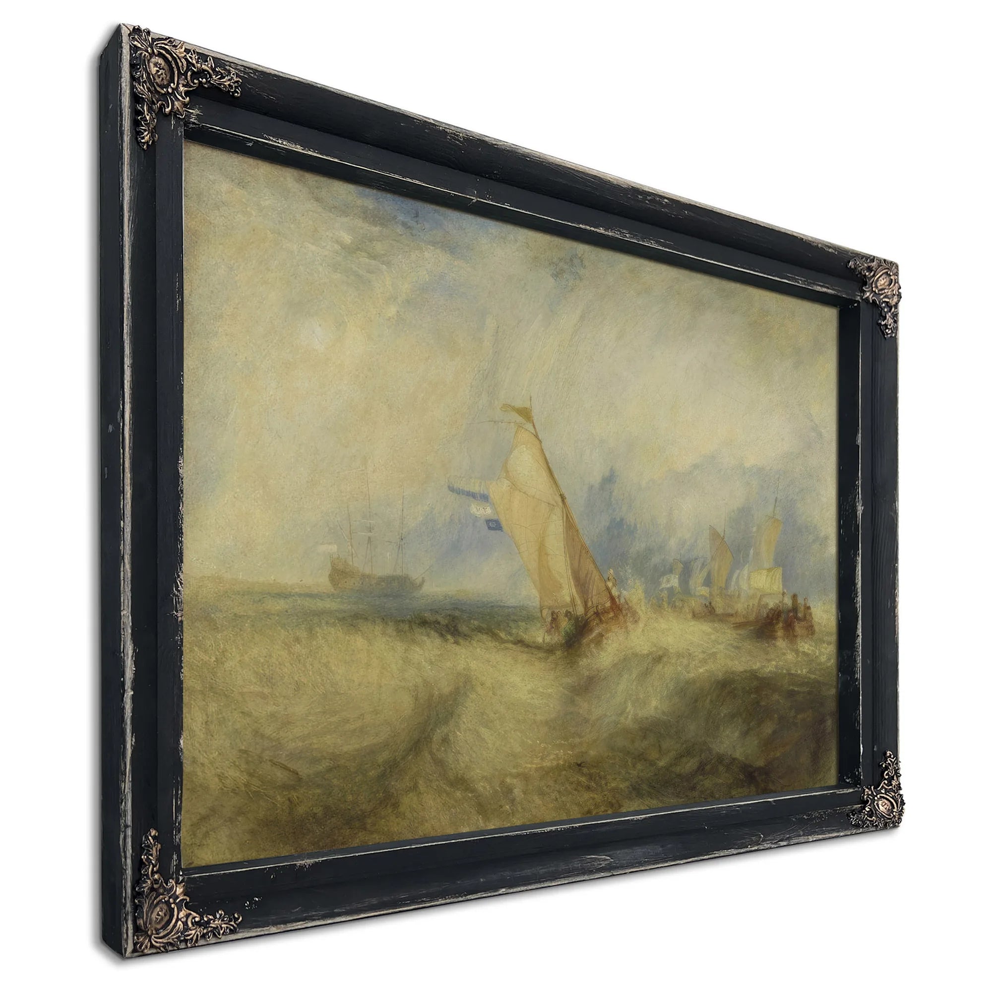 Van Tromp Going About To Please His Masters Ships A Sea Getting A Good Wetting By Joseph Mallord William Turner Fine Art Print