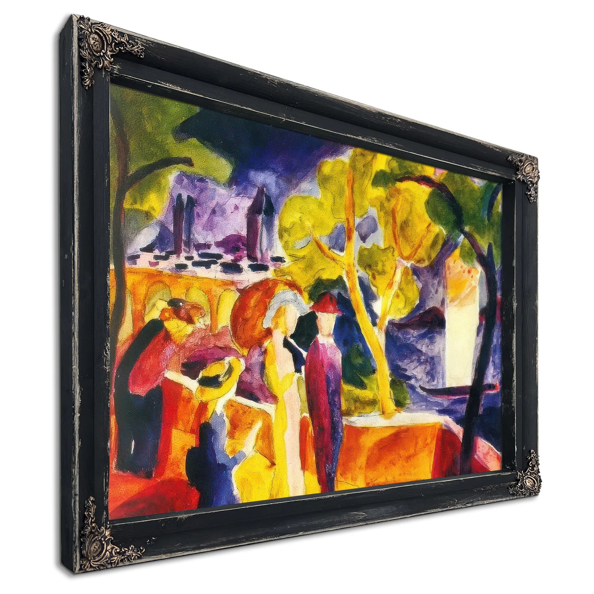 Strollers At The Lake By August Macke Fine Art Print