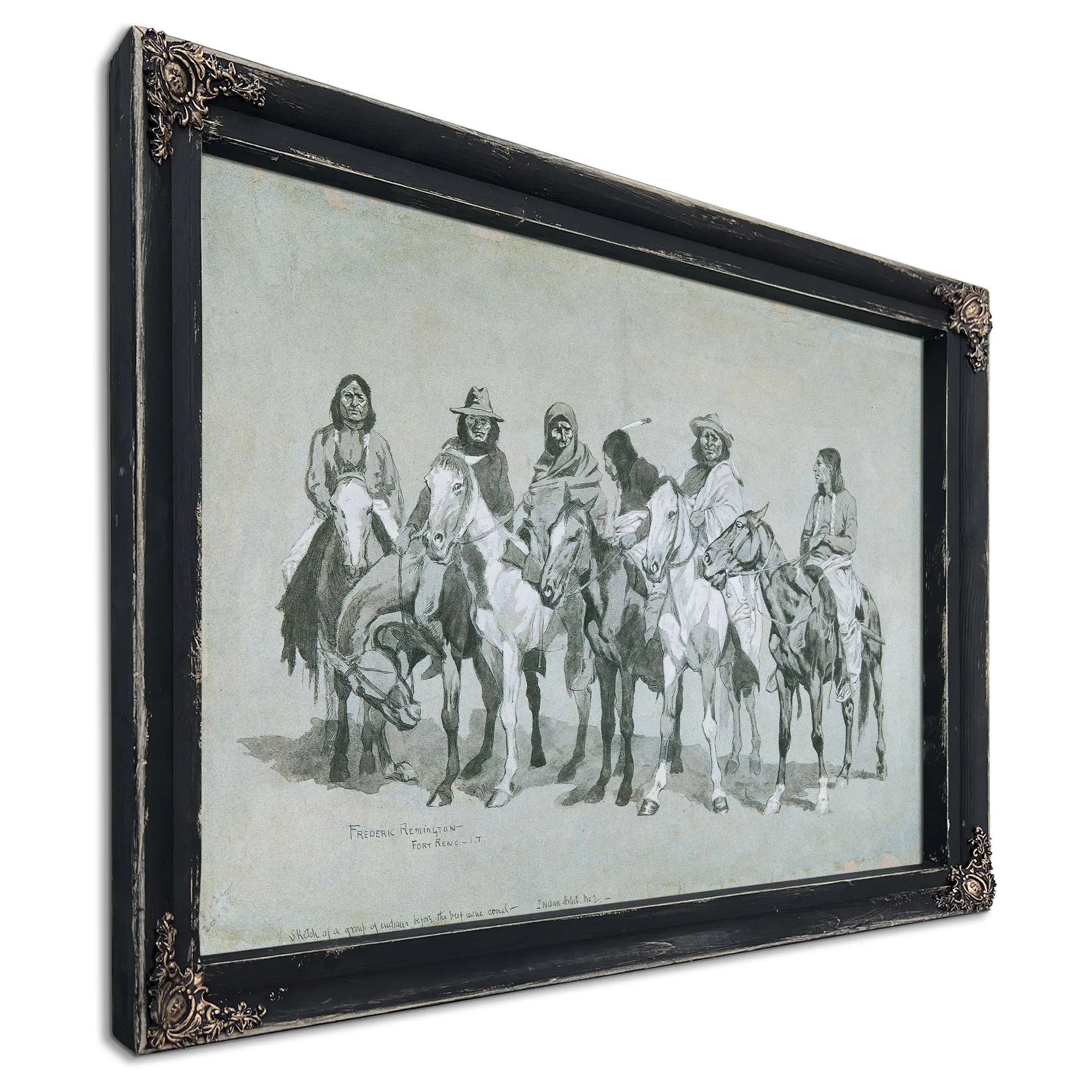 Waiting For The Beef Issue by Frederic Remington
