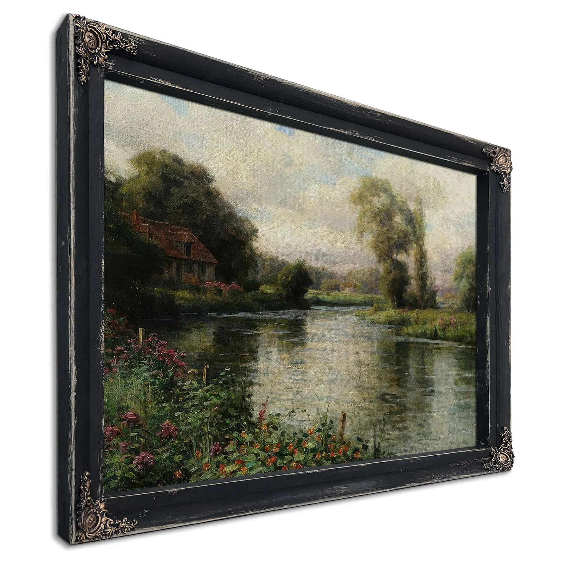 River Landscape By Louis Aston Knight Fine Art Print