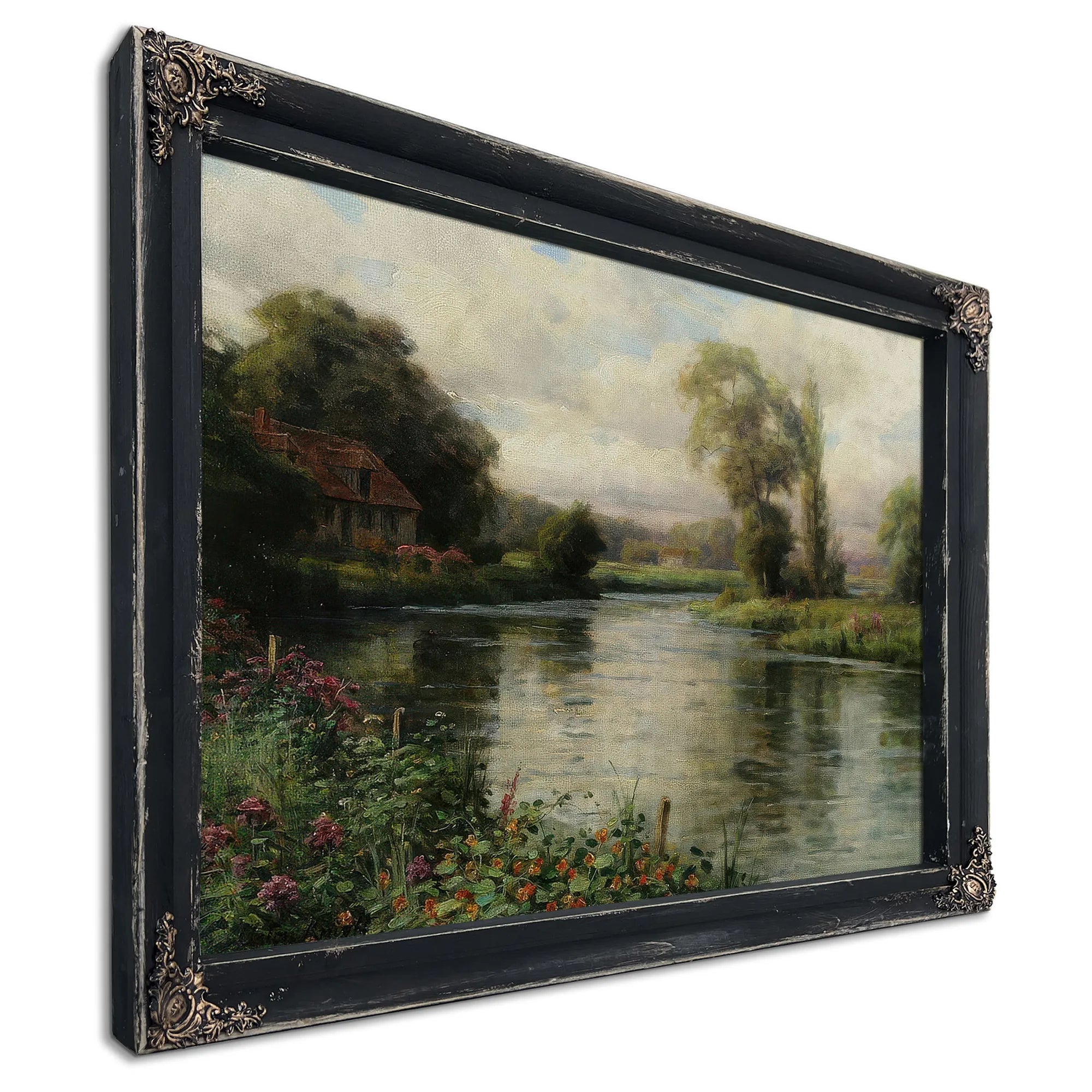 River Landscape By Louis Aston Knight Fine Art Print