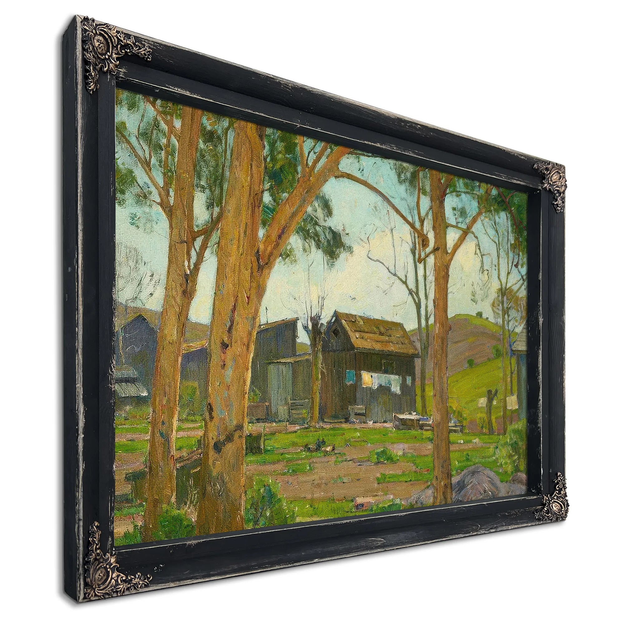 Wash Day At Wendt's Cabin In Trabuco Canyon By William Wendt Fine Art Print