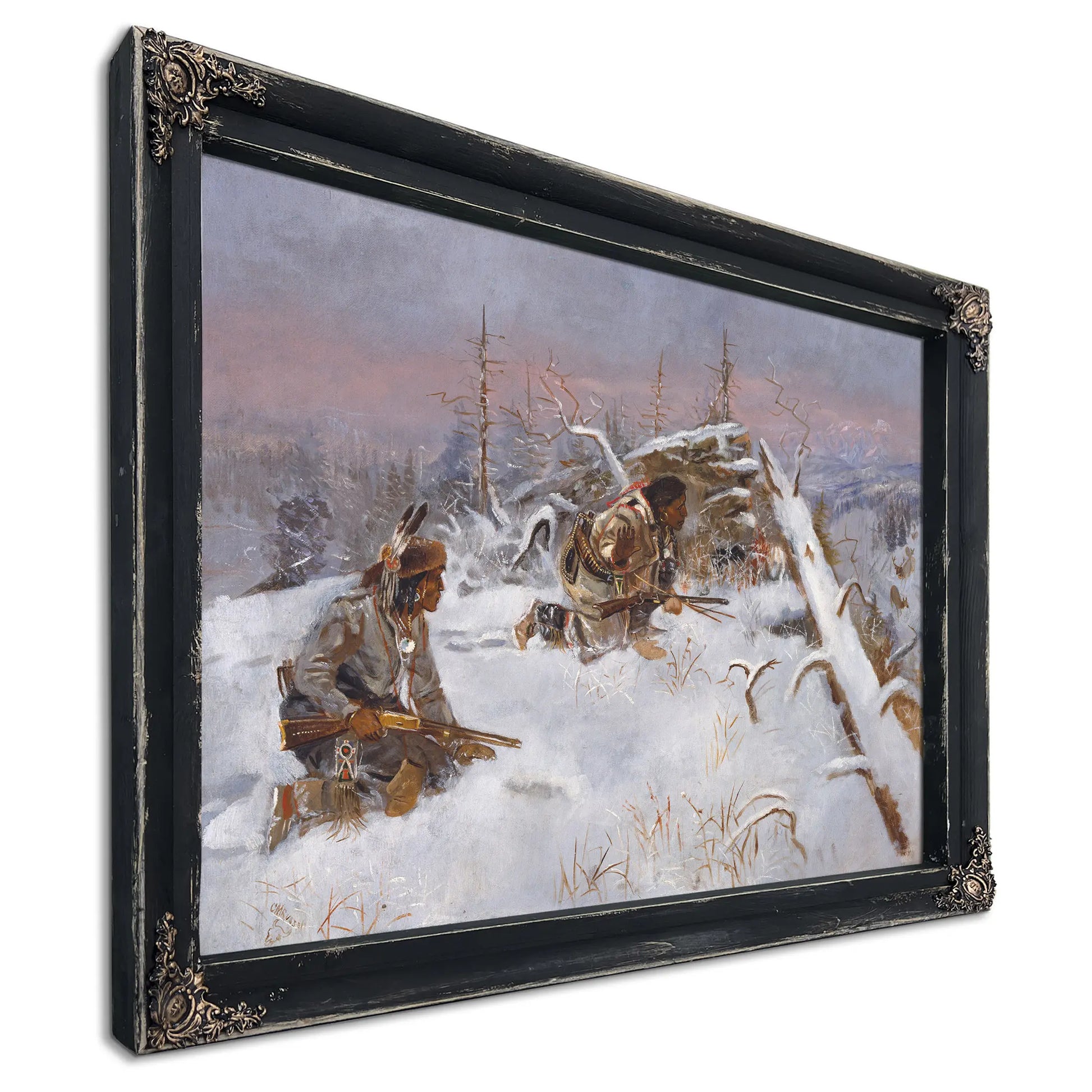 Crow Indians Hunting Elk by Charles Marion Russell