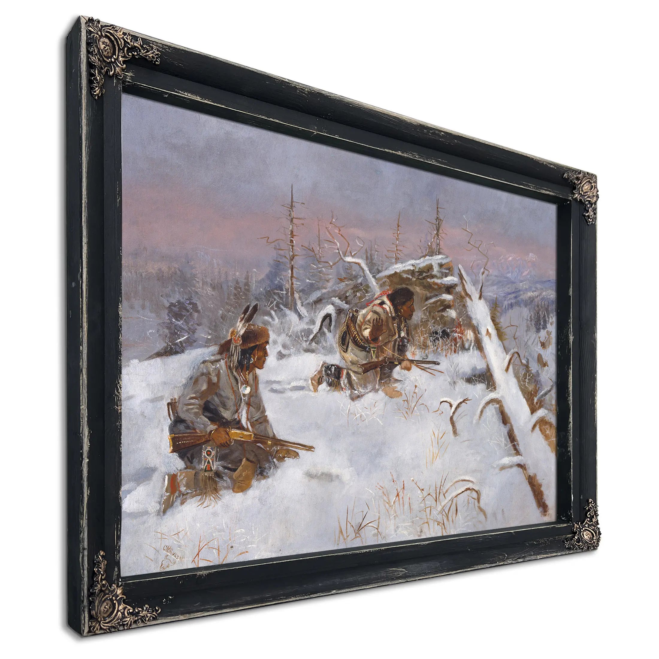 Crow Indians Hunting Elk by Charles Marion Russell