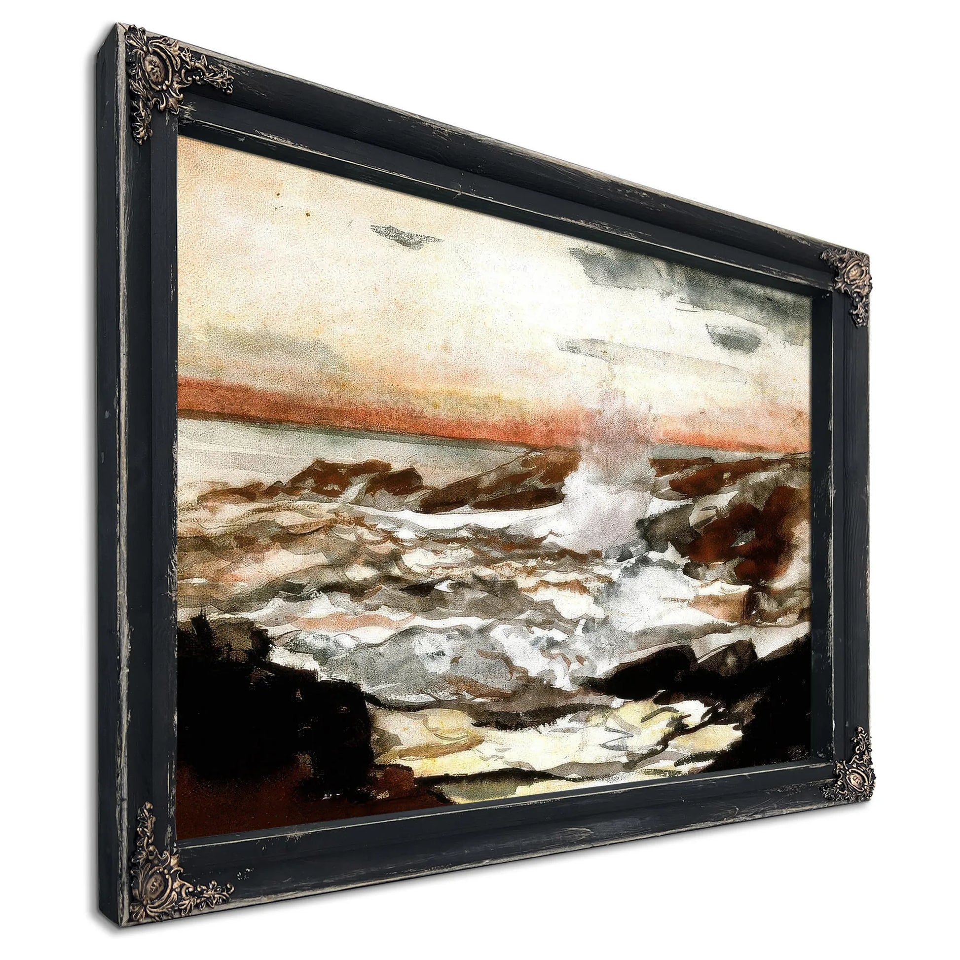 Prout's Neck Surf On Rocks By Winslow Homer Fine Art Print