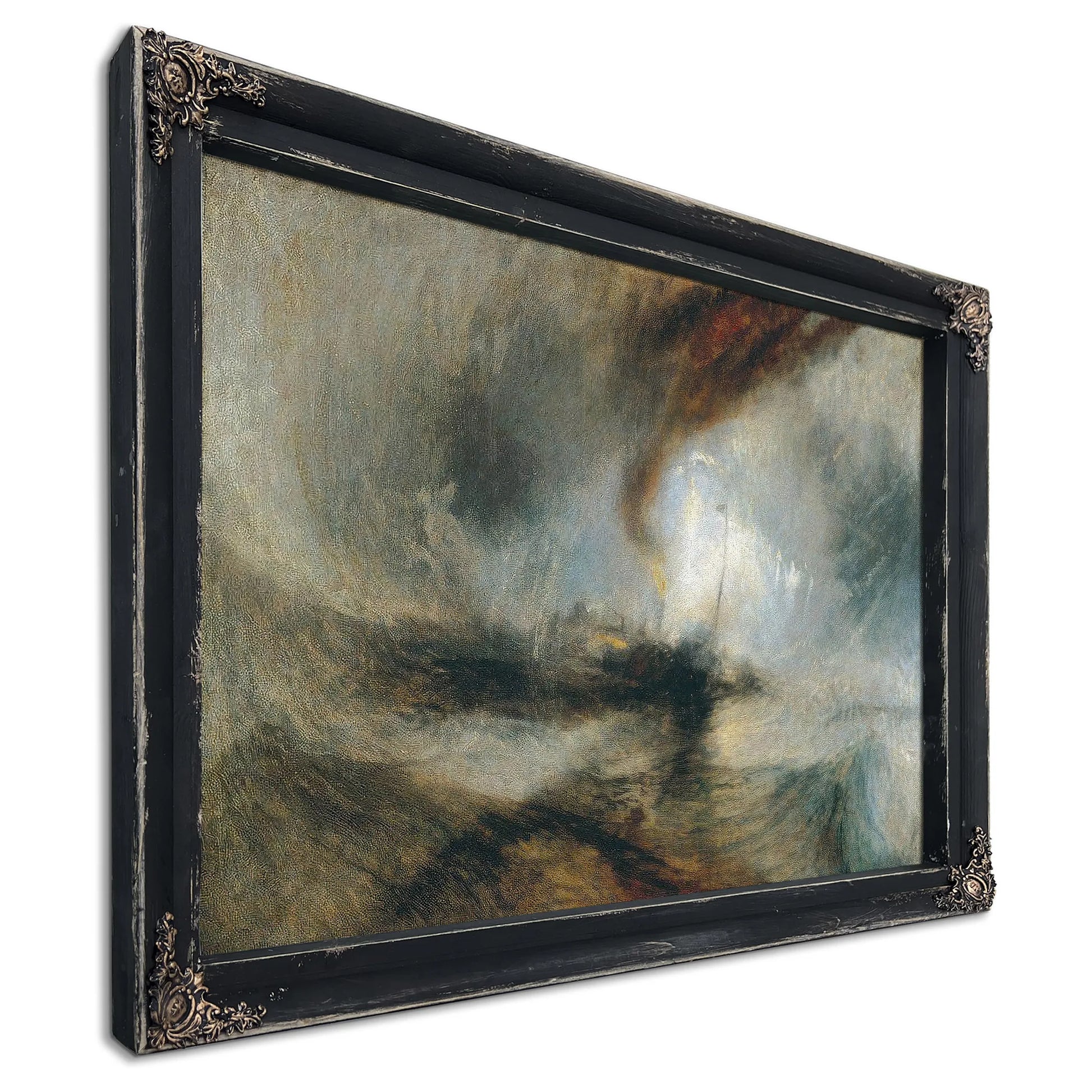 Snow Storm Steam Boat Off A Harbour 1039 S Mouth 1842 By Joseph Mallord William Turner Fine Art Print