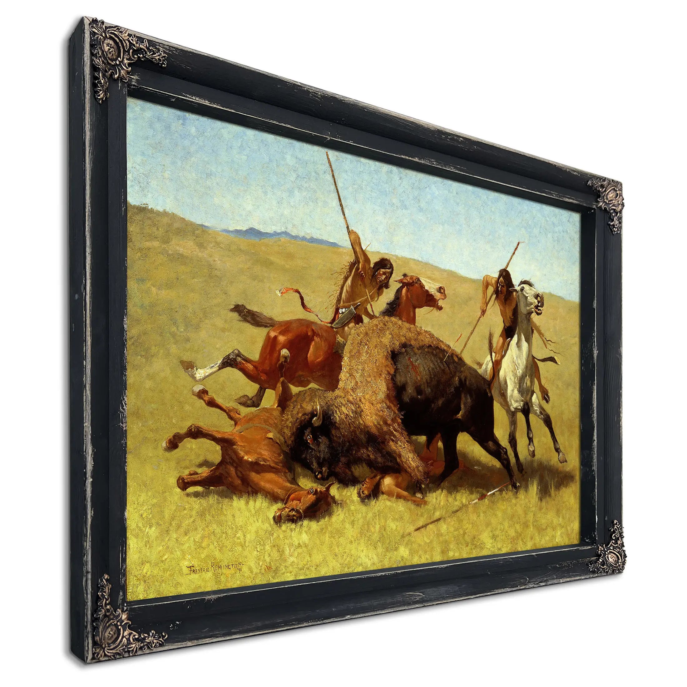 The Buffalo Hunt by Frederic Remington