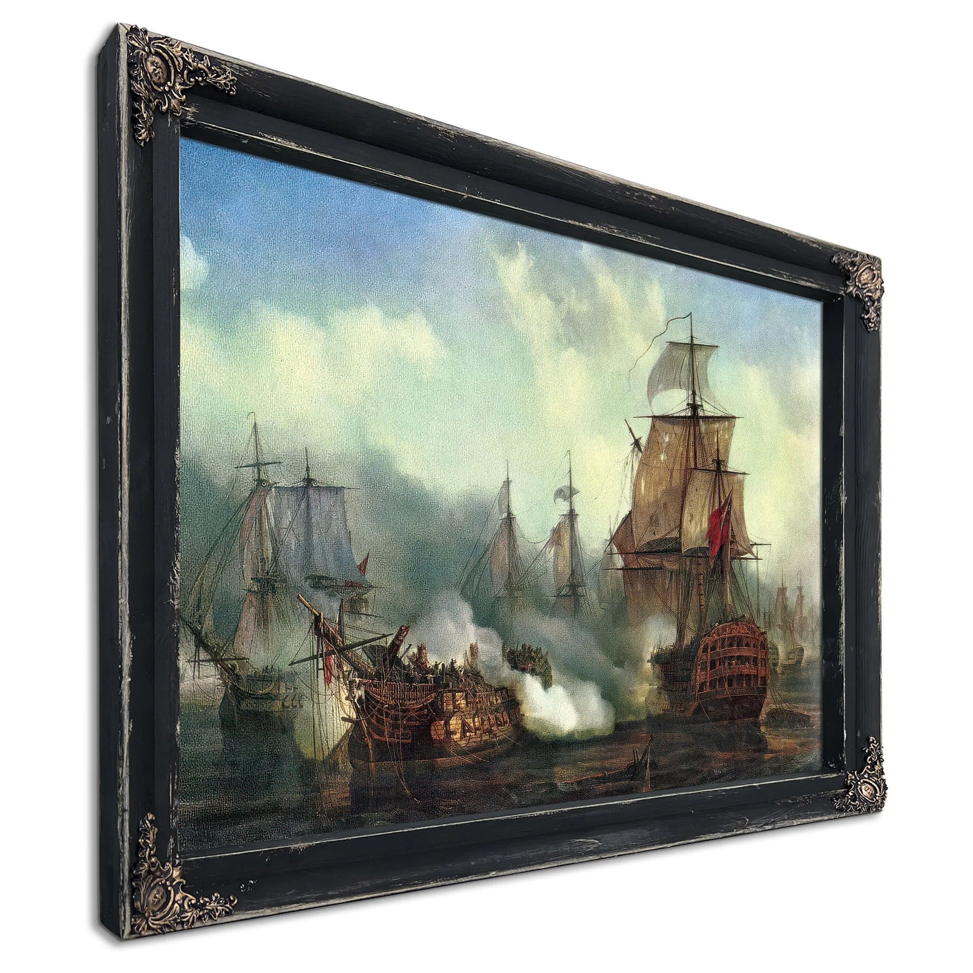Battle Of Trafalgar By Louis Philippe Crepin Fine Art Print