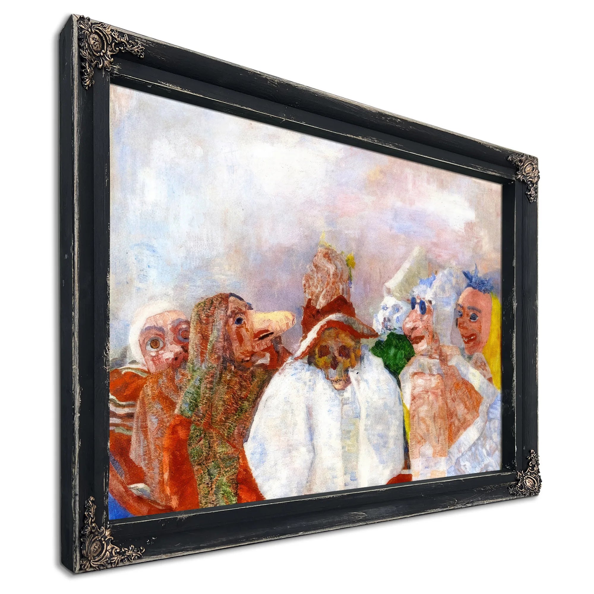 Masks Mocking Death By James Ensor Fine Art Print