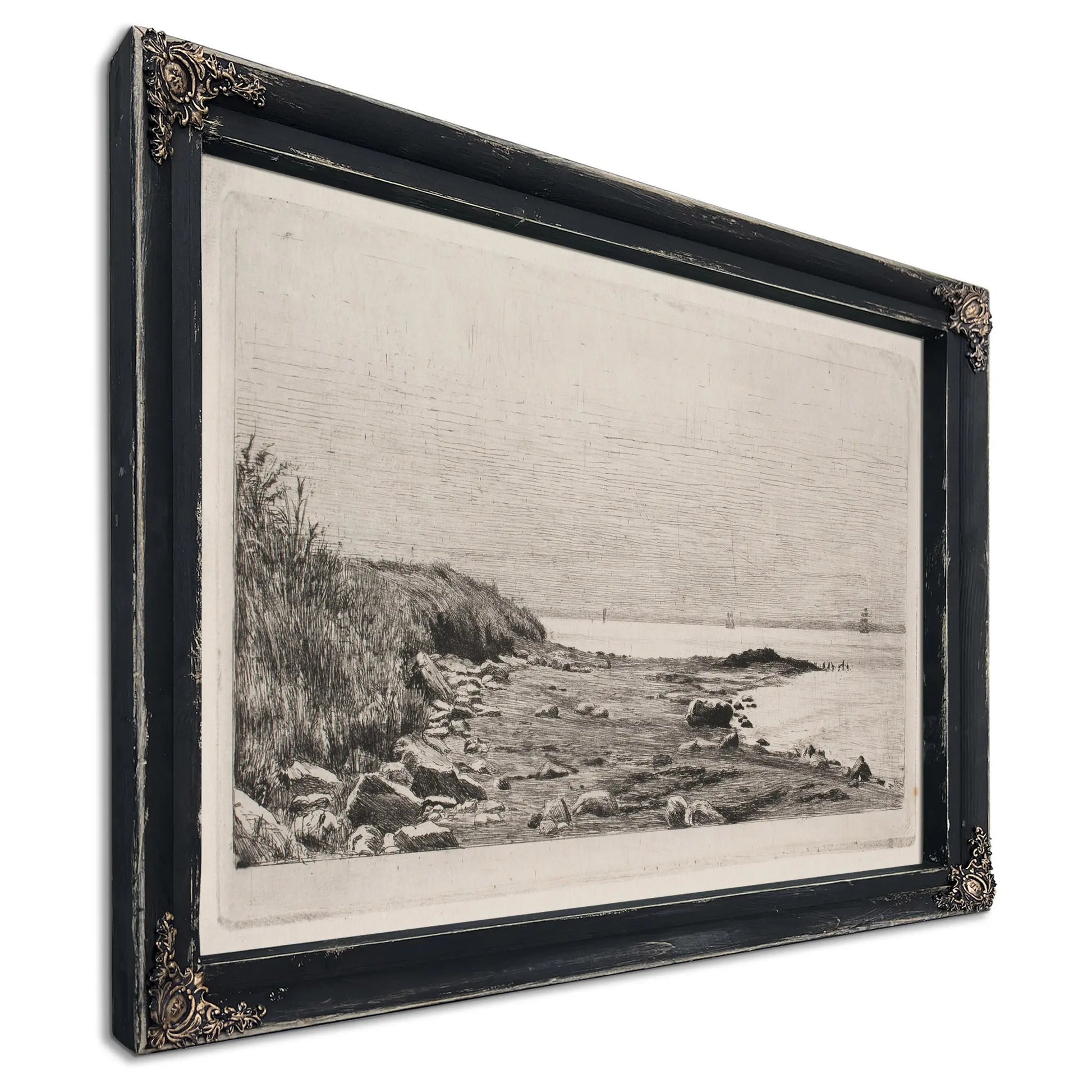 Strandparti Solskin I Havet by Carl Bloch
