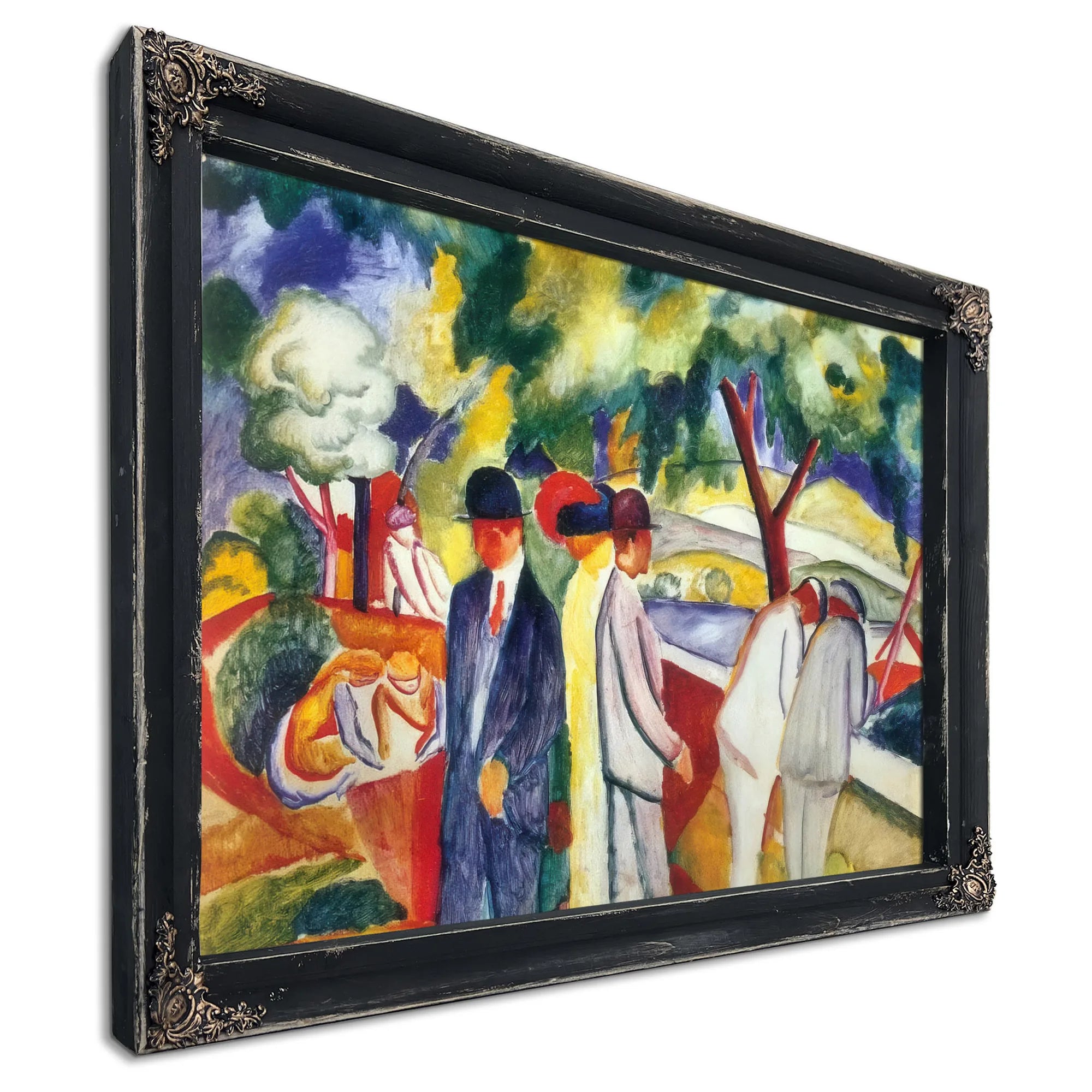 Strollers (Grand Outdoor Promenade) By August Macke Fine Art Print