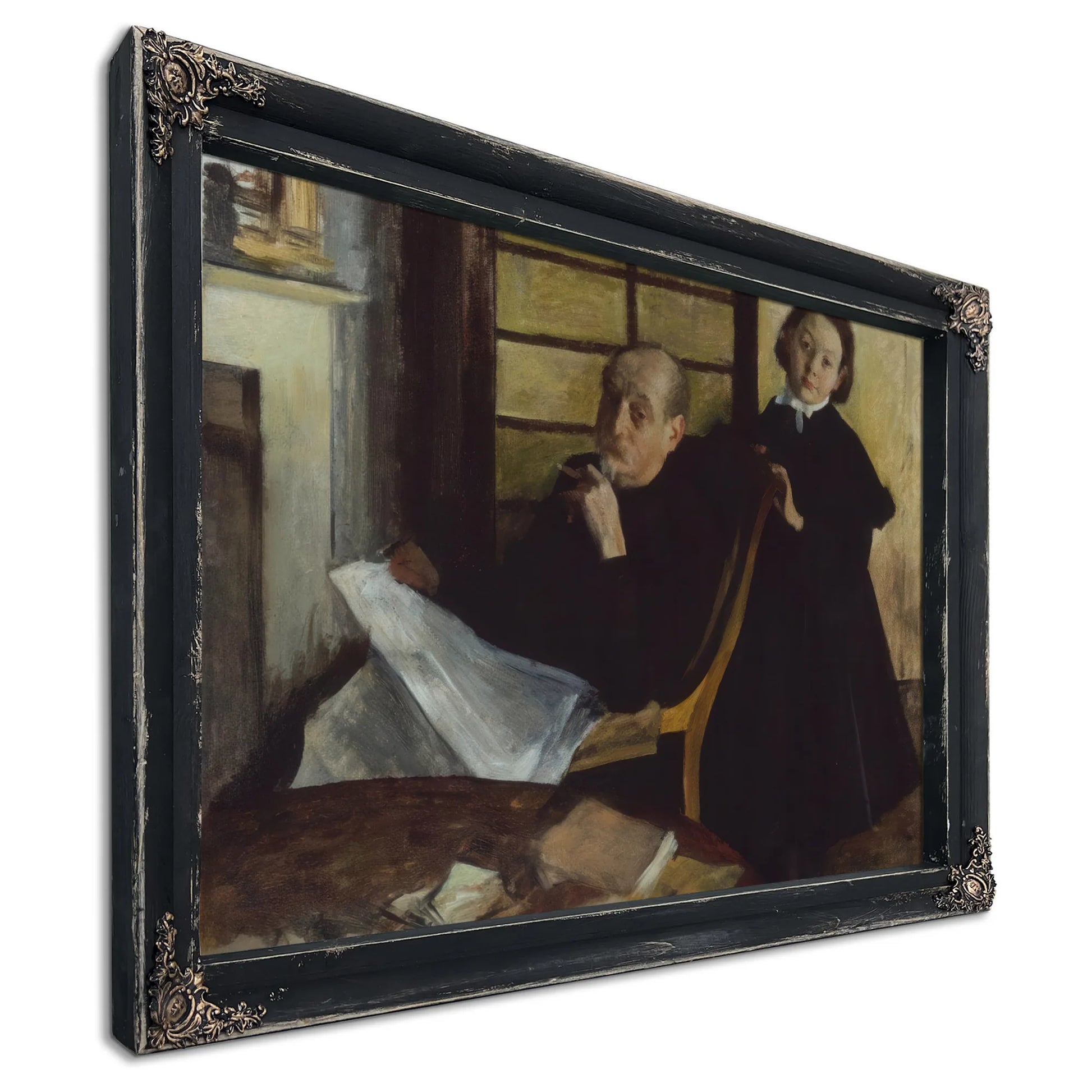 Uncle And Niece By Edgar Degas Fine Art Print