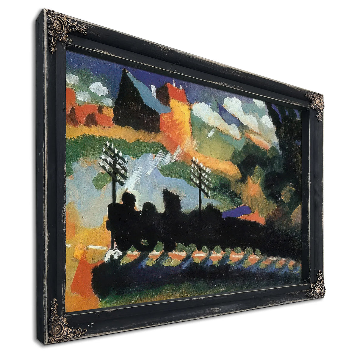 Murnau View With Railway And Castle By Wassily Kandinsky Fine Art Print