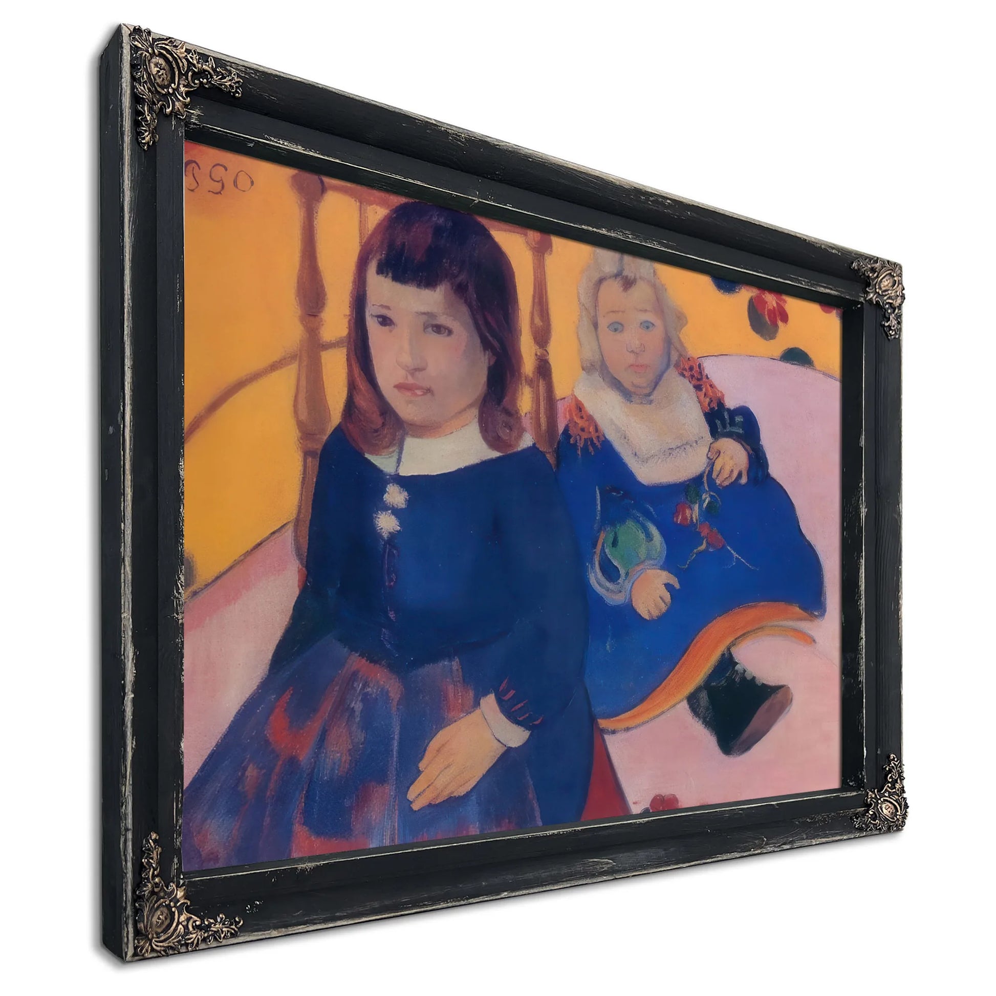 Double Portrait Of Children By Paul Gauguin Fine Art Print
