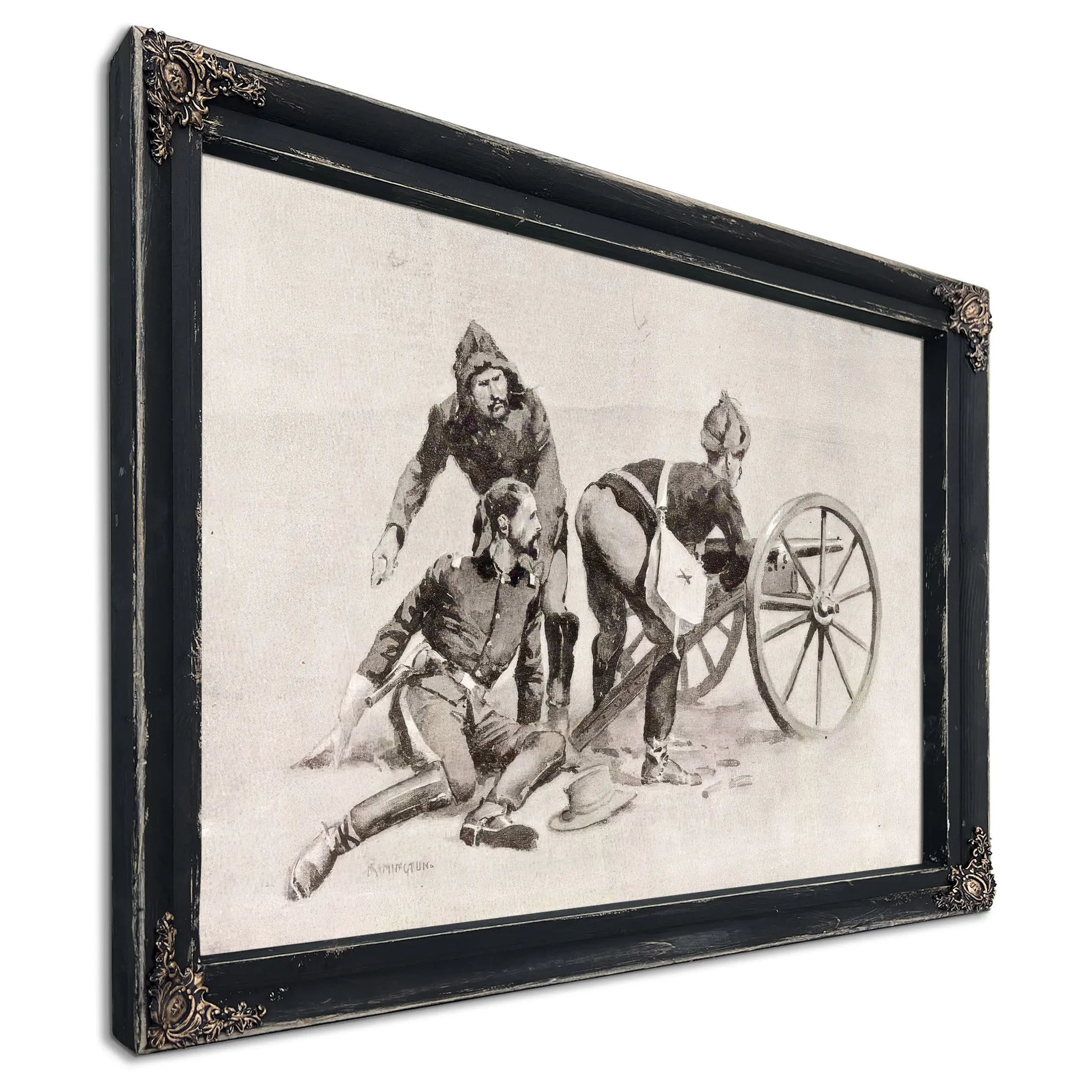 Wounded Knee Artillery  by Frederic Remington