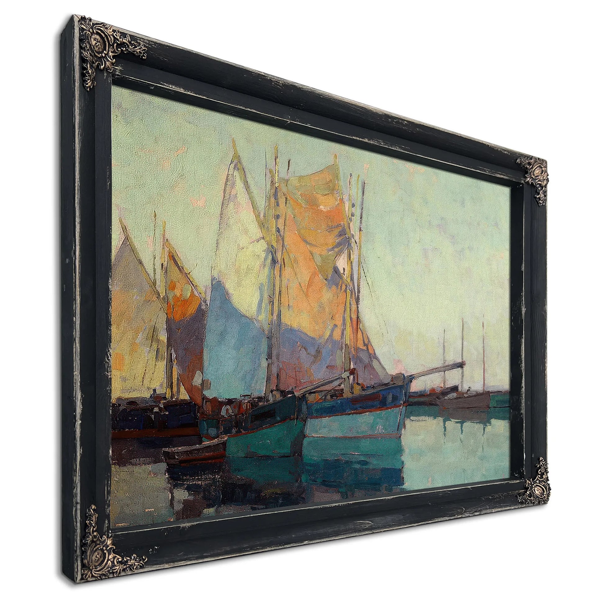 Sailboats At Anchor By Edgar Payne Fine Art Print