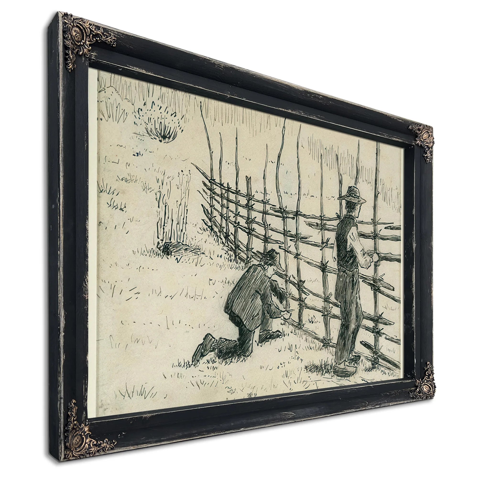 Men Binding Hay Racks By Nicolai Astrup Fine Art Print