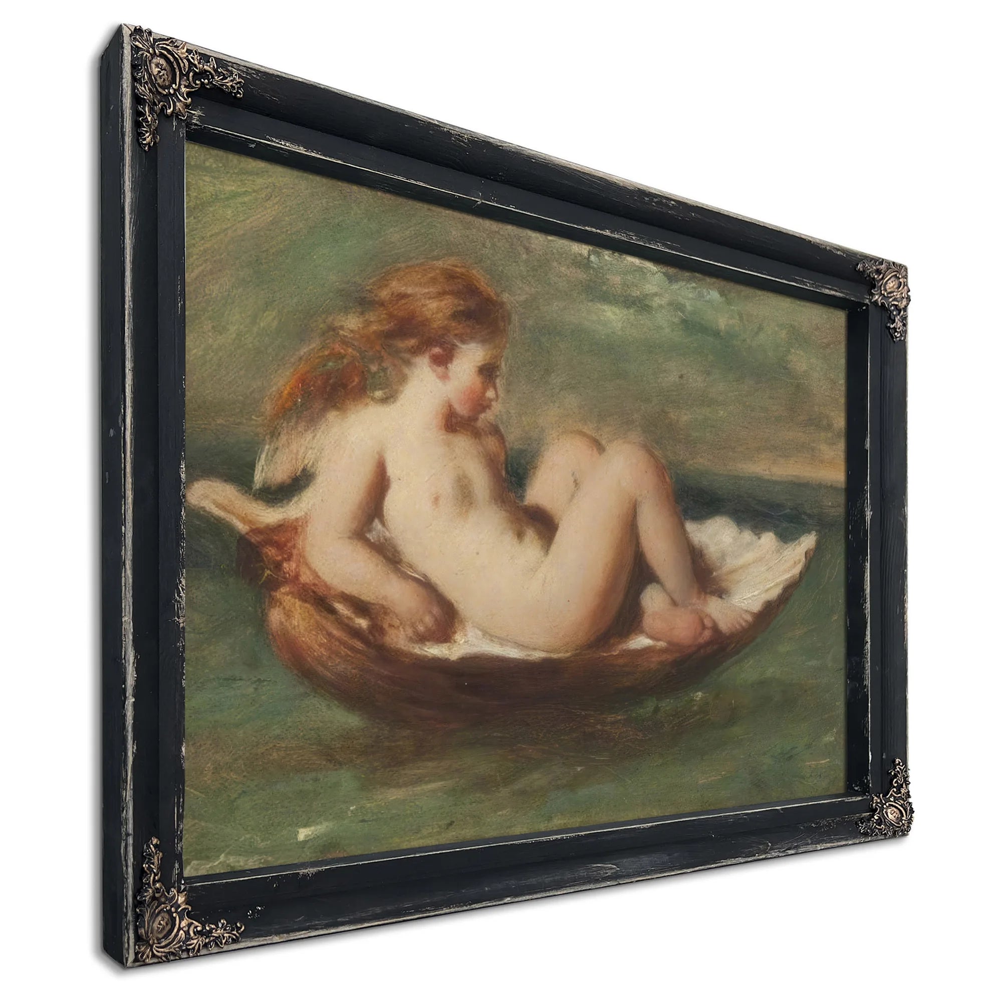 Cupid In A Shell By William Etty Fine Art Print