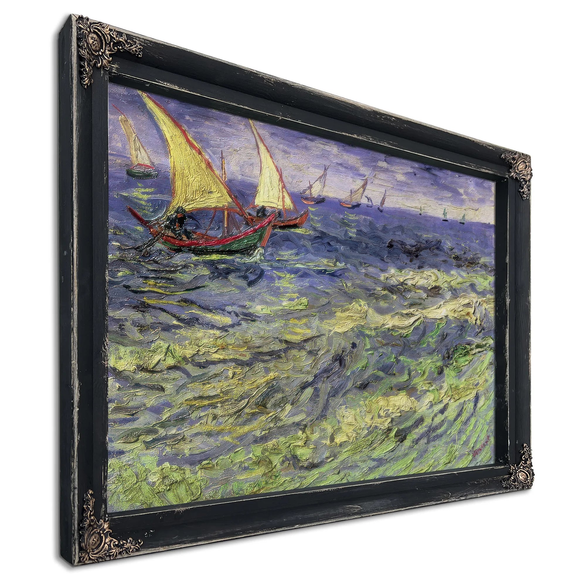 Seascape At Saintes Maries (View Of Mediterranean) By Vincent Van Gogh Fine Art Print