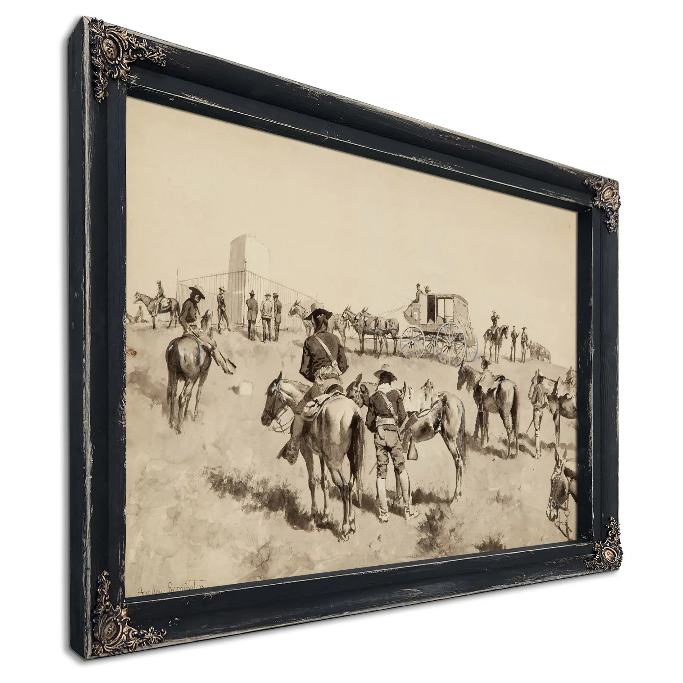 On The Bighorn by Frederic Remington