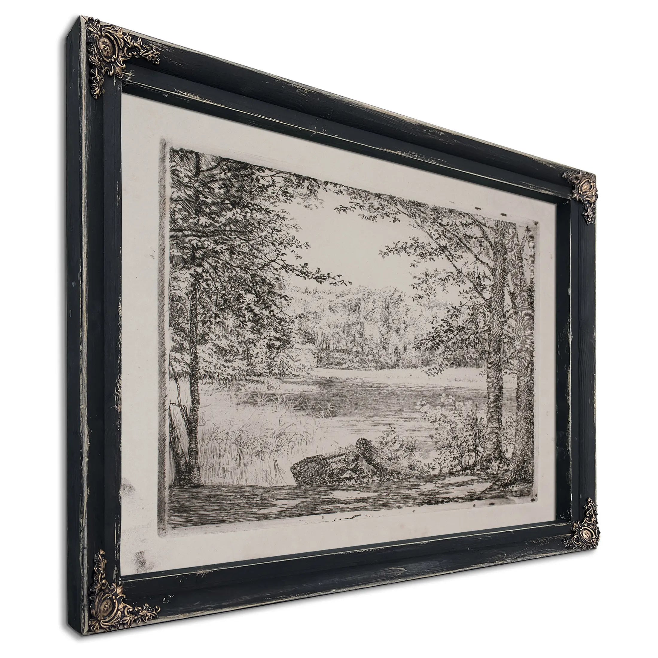 A Forest Lake Near Hellebaek by Carl Bloch