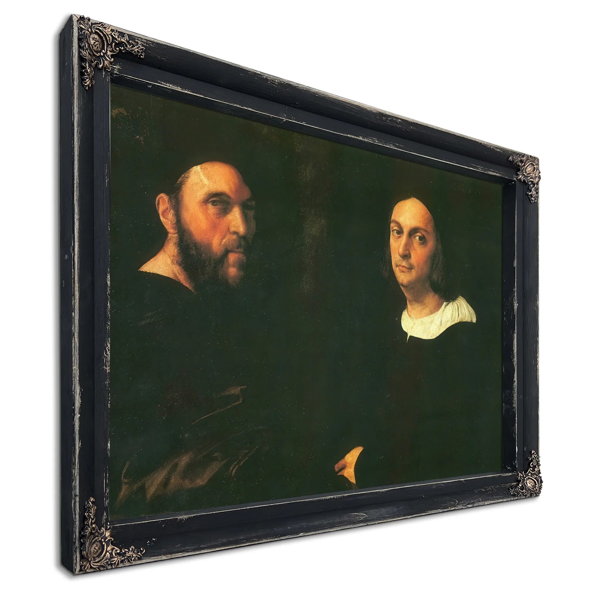 Double Portrait Of Andrea Navgero And Agostino Beazzano By Raphael Fine Art Print