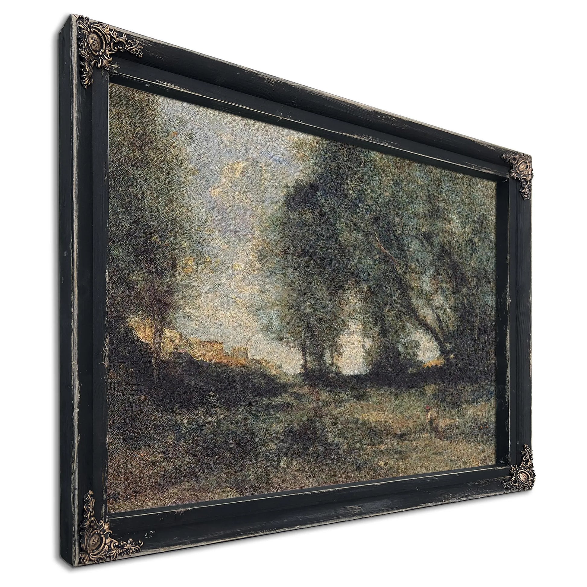 Landscape 1860 Realism Oil On Canvas 3850X5600Mm Kunsthalle Bremen By Jean Baptiste Camille Corot Fine Art Print