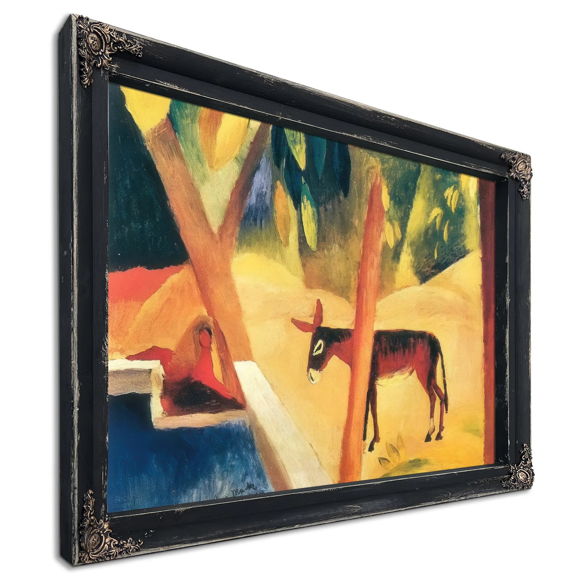 Donkey In A Palm Grove By August Macke Fine Art Print