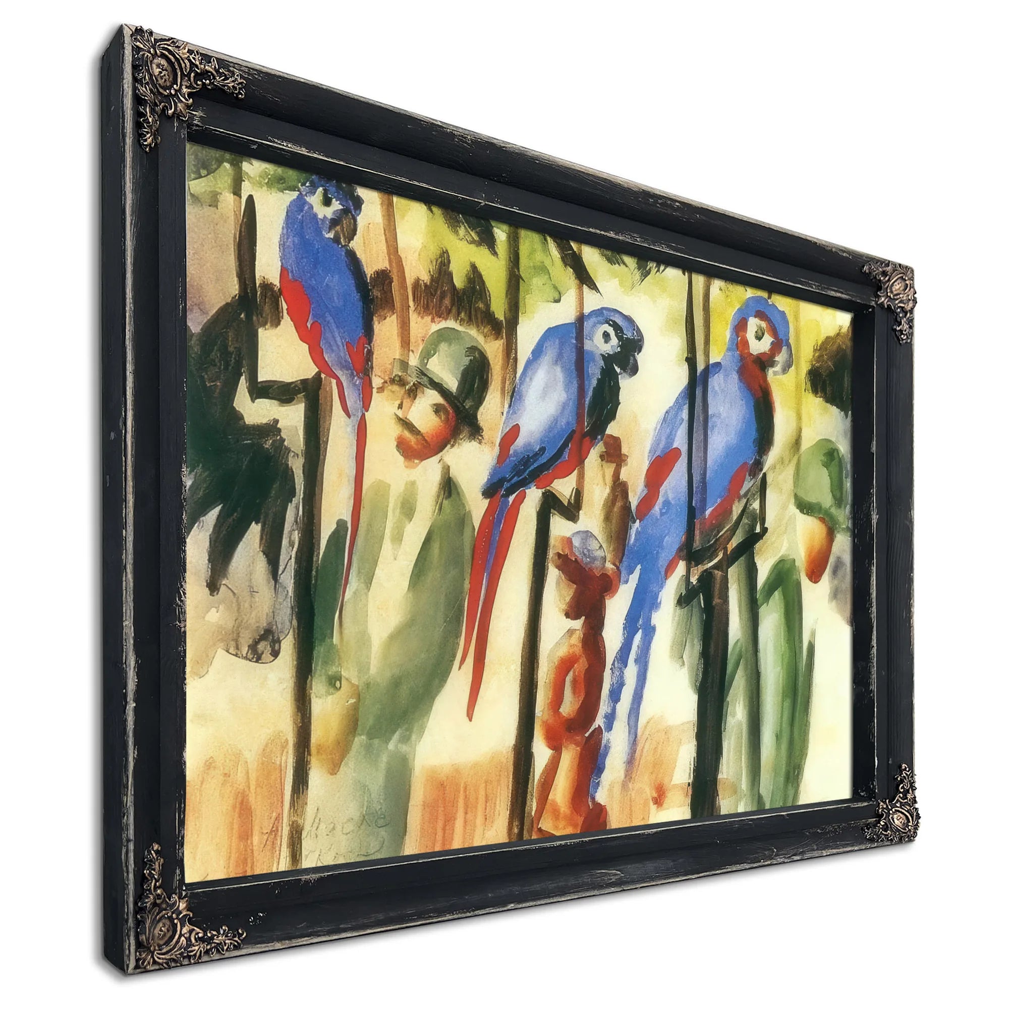 With The Parrots By August Macke Fine Art Print