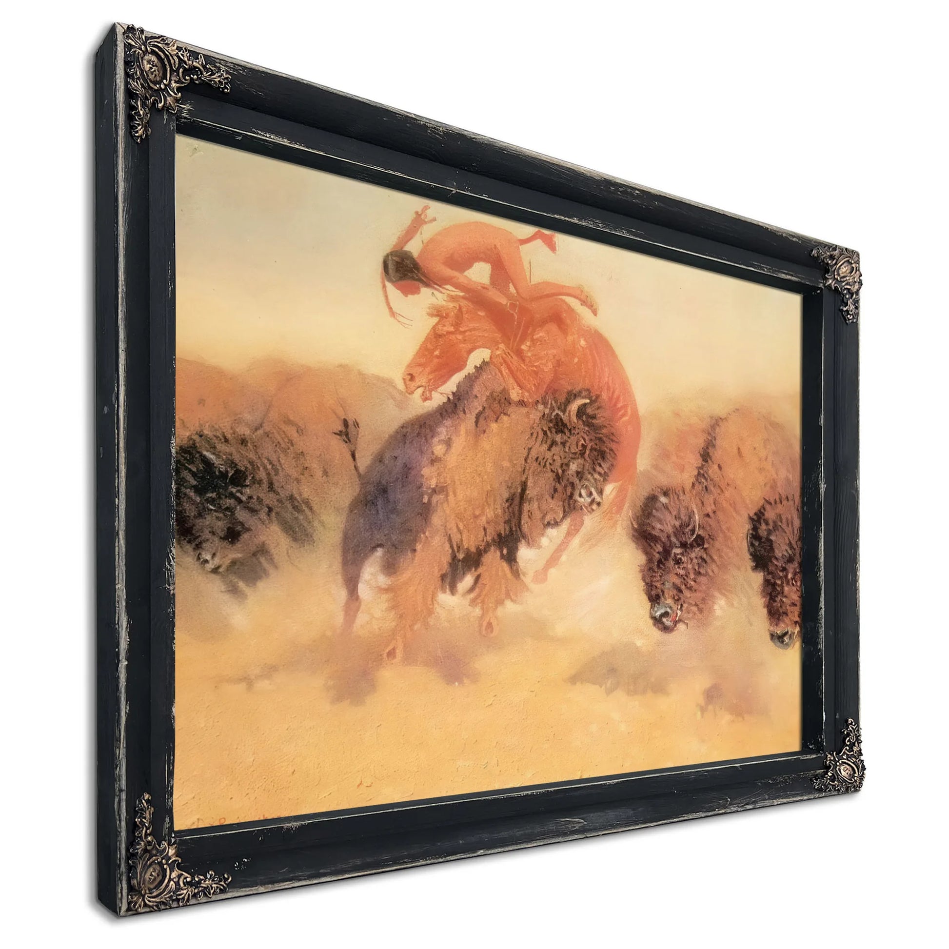 The Buffalo Hunter Aka The Buffalo Runner By Frederic Remington Fine Art Print