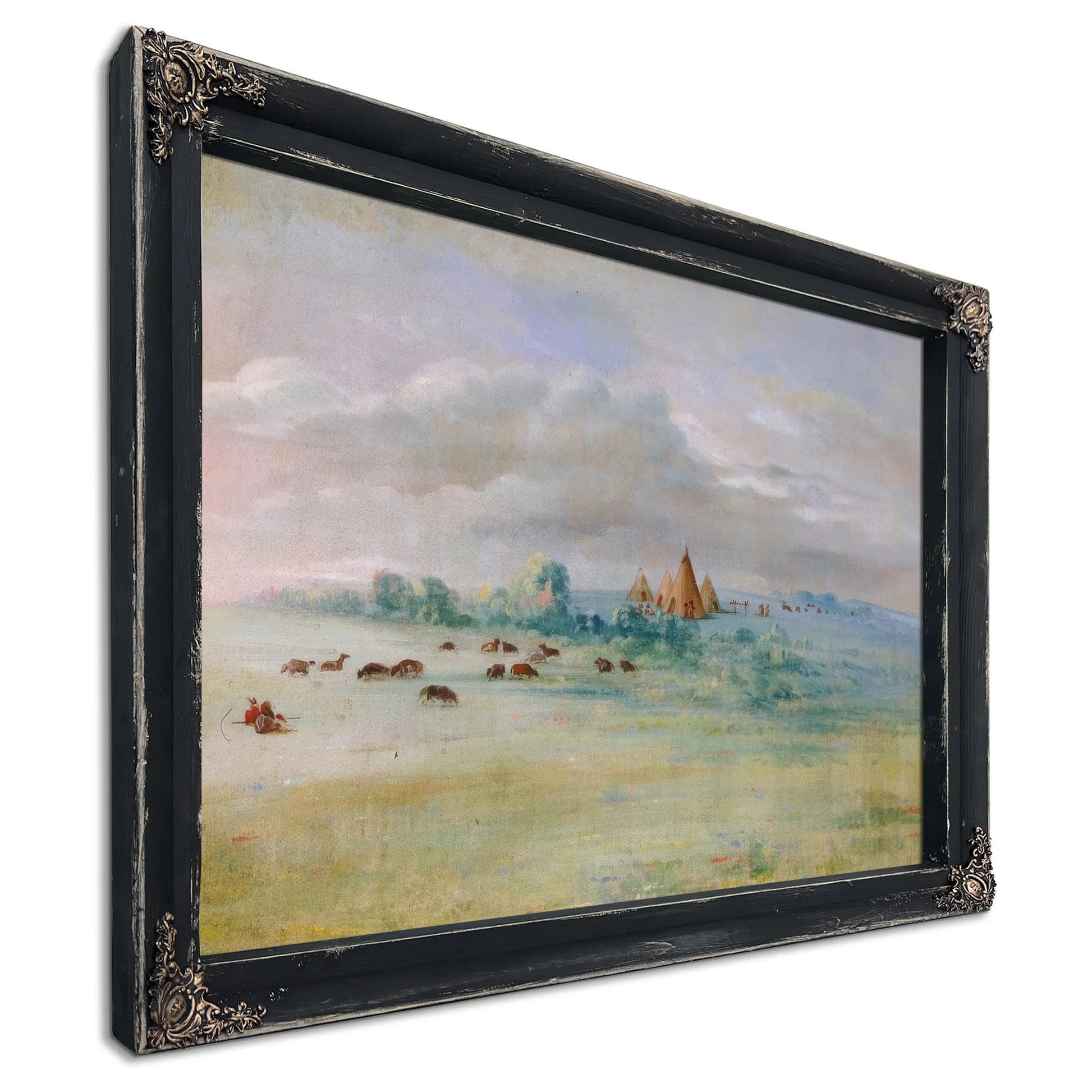 Sioux Village, Lake Calhoun, Near Fort Snelling By George Catlin Fine Art Print