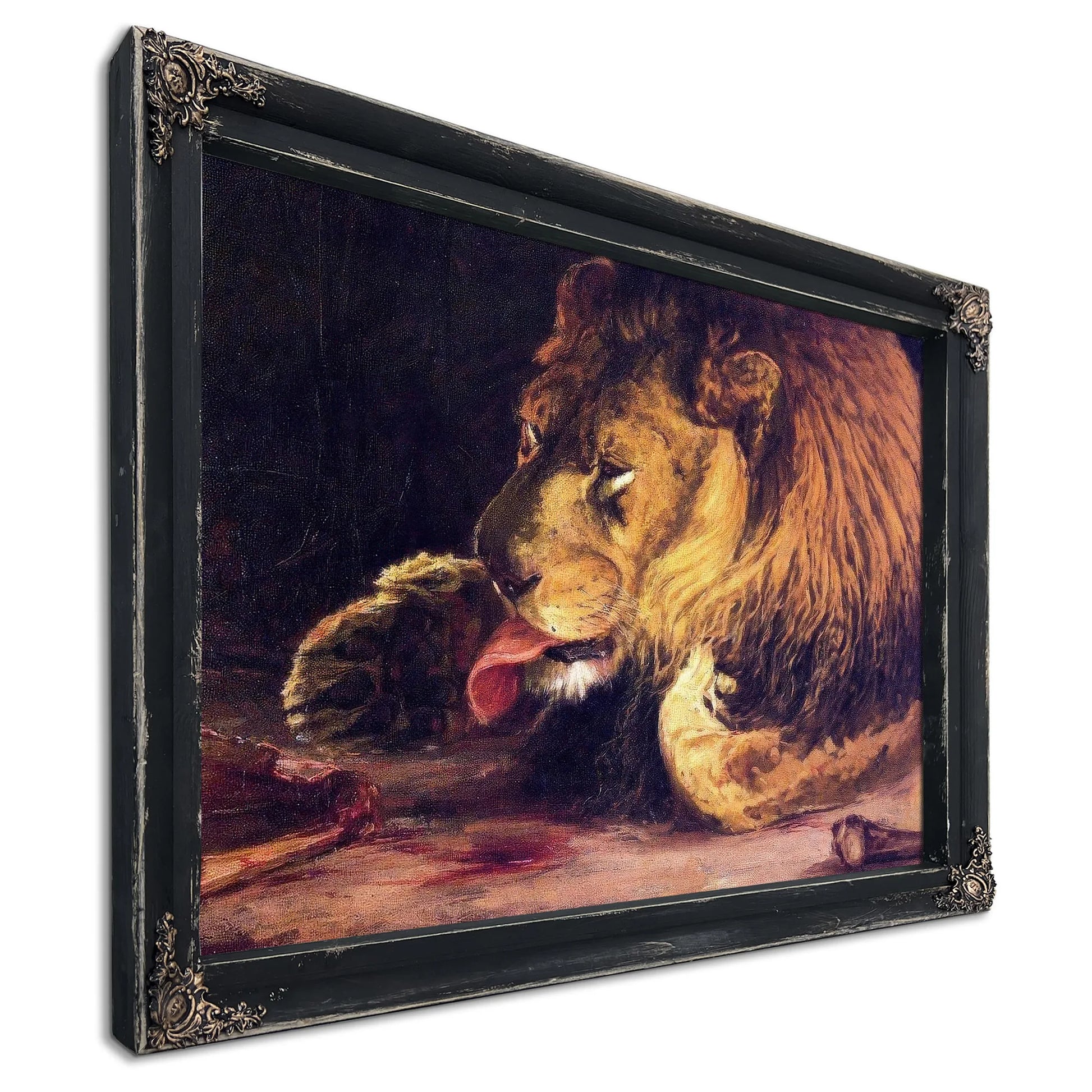 Lion Licking Its Paw By Henry Ossawa Tanner Fine Art Print