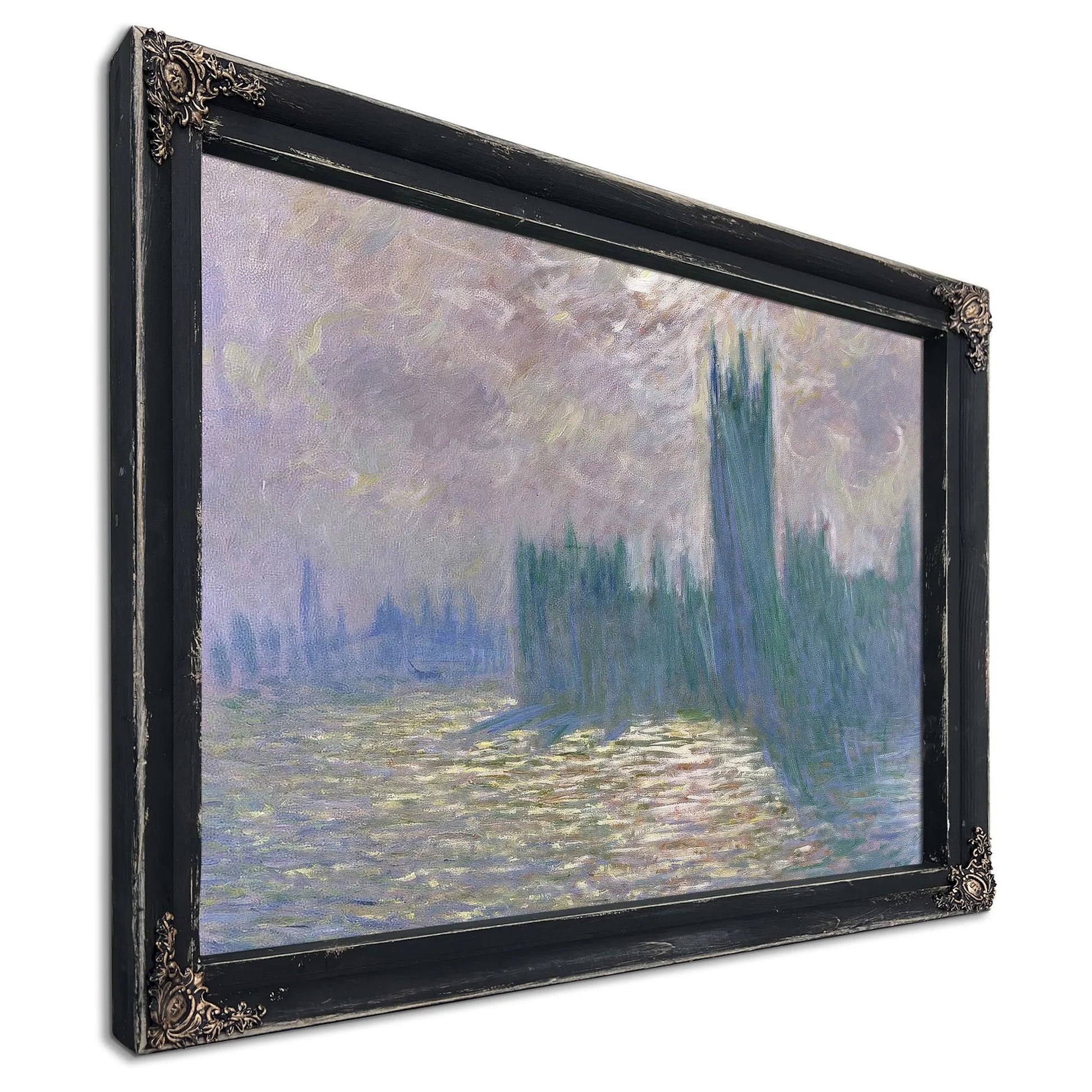 Parliament, Reflections On The Thames By Claude Monet Fine Art Print