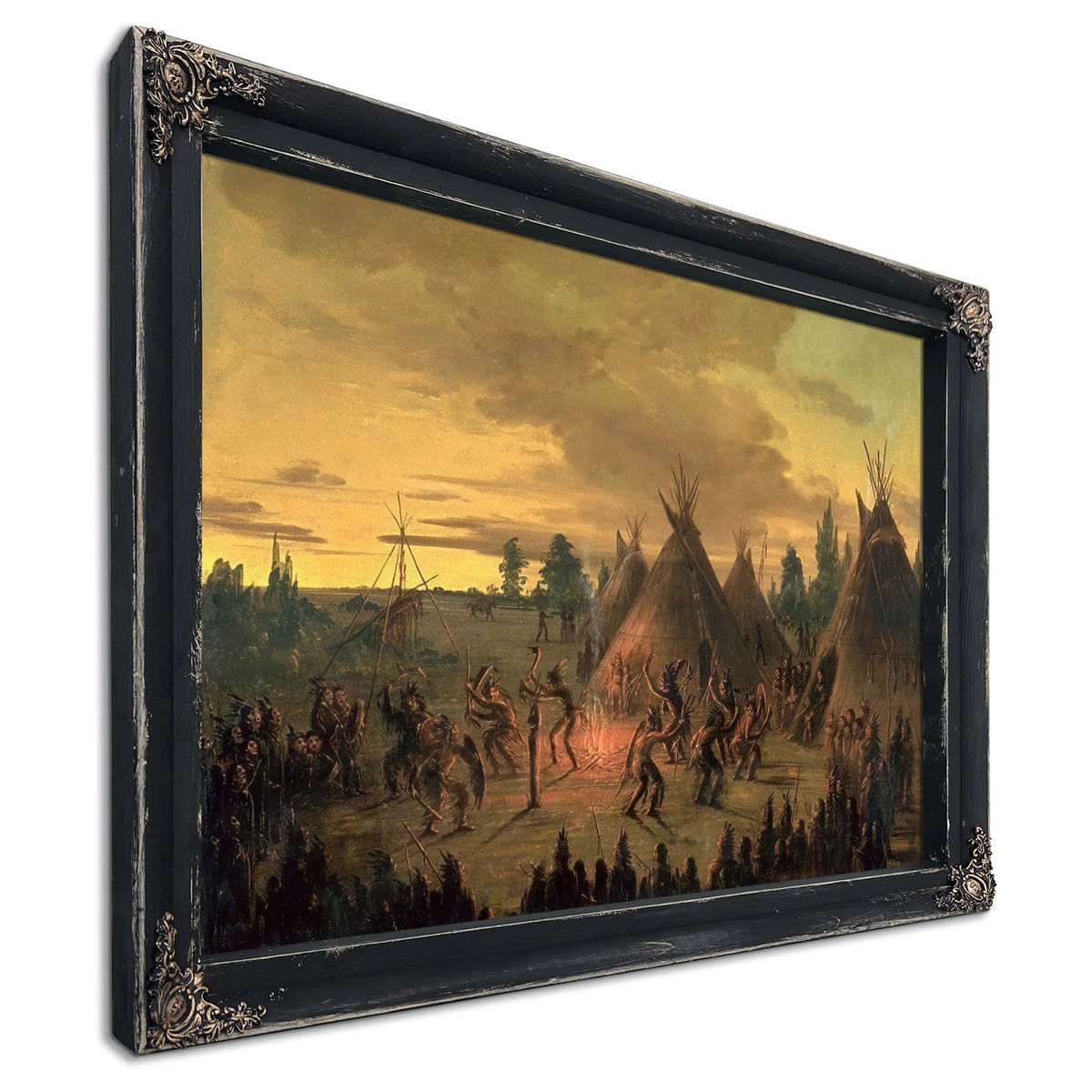 War Dance, Sioux By George Catlin Fine Art Print