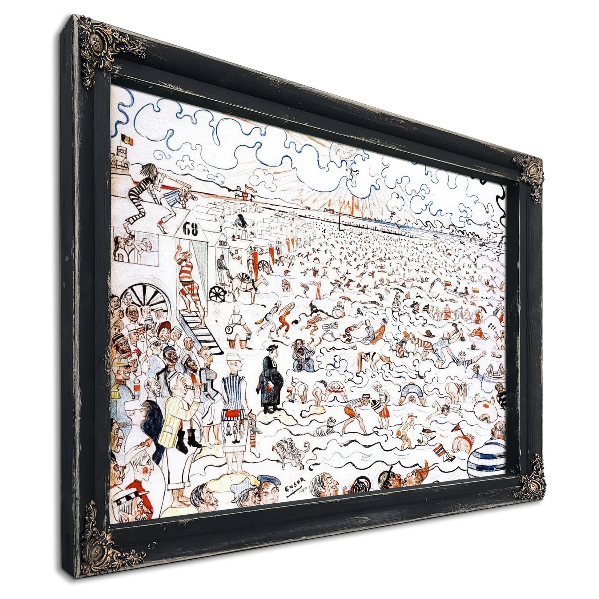 The Baths At Ostend By James Ensor Fine Art Print