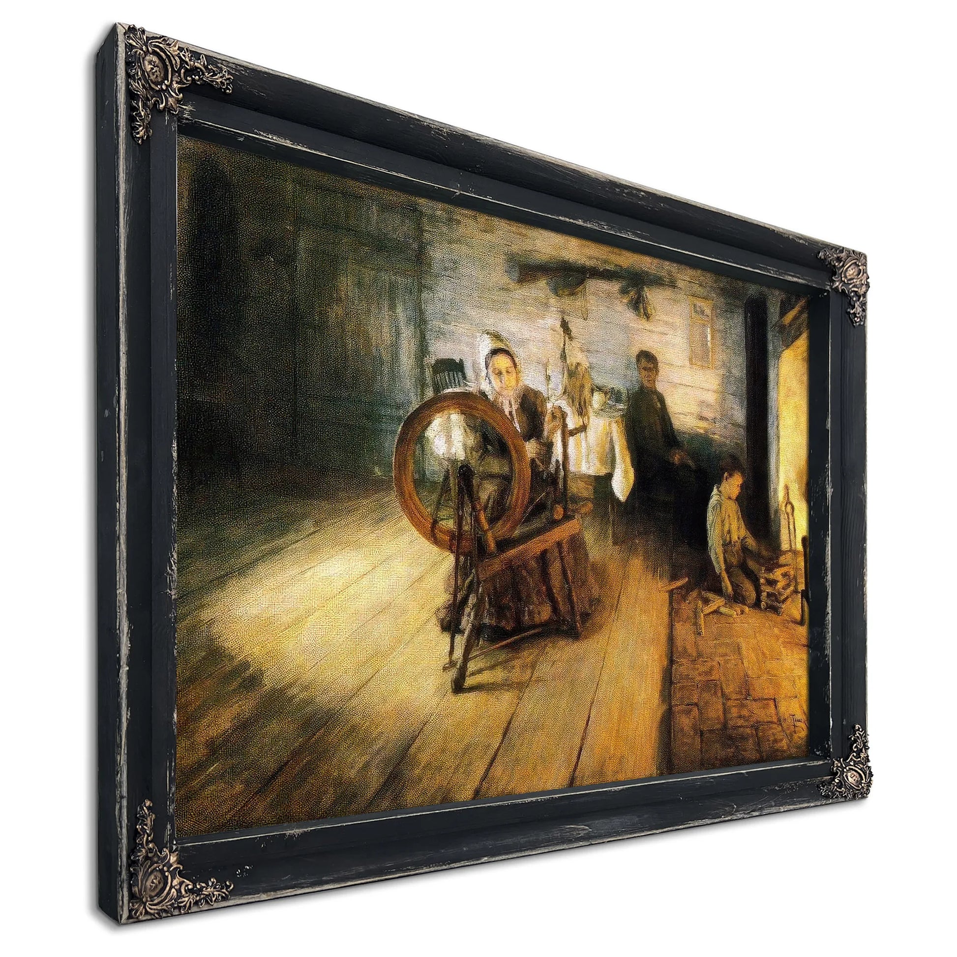 Spinning By Firelight The Boyhood Of George Washington Gray By Henry Ossawa Tanner Fine Art Print