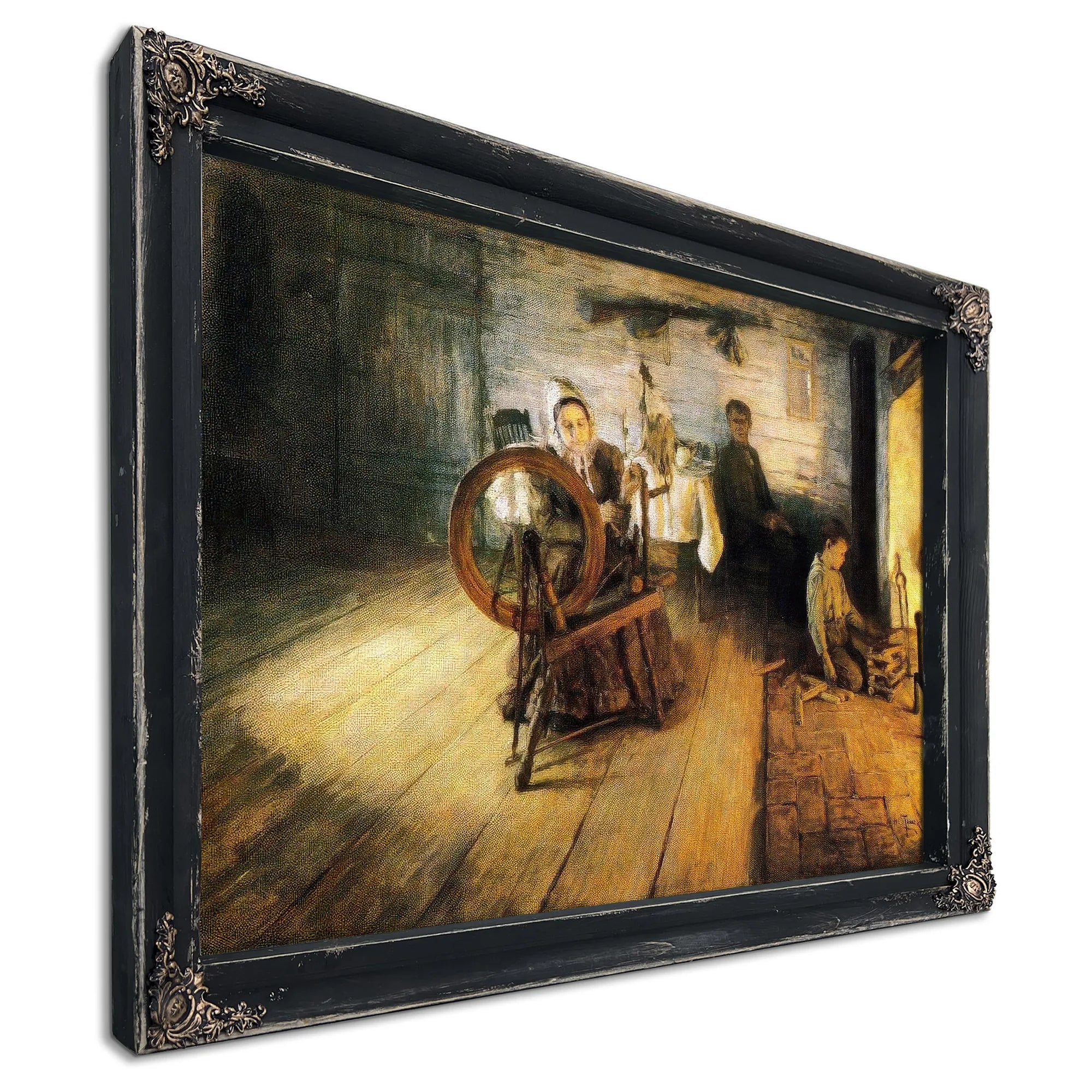 Spinning By Firelight The Boyhood Of George Washington Gray By Henry Ossawa Tanner Fine Art Print