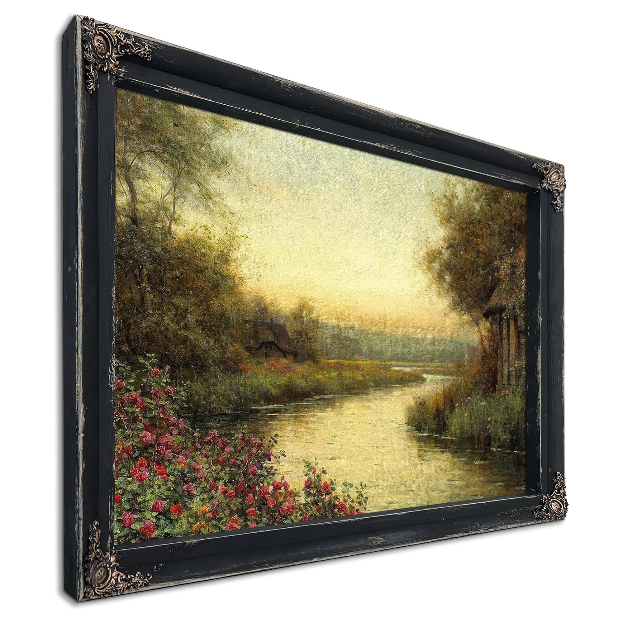 A Tranquil River Landscape By Louis Aston Knight Fine Art Print