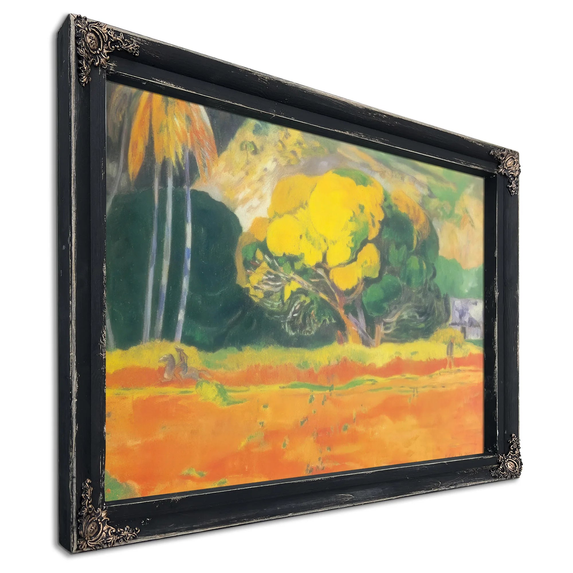 Fatata Te Moua( At Foot Of The Mountain ) Or The Big Tree By Paul Gauguin Fine Art Print