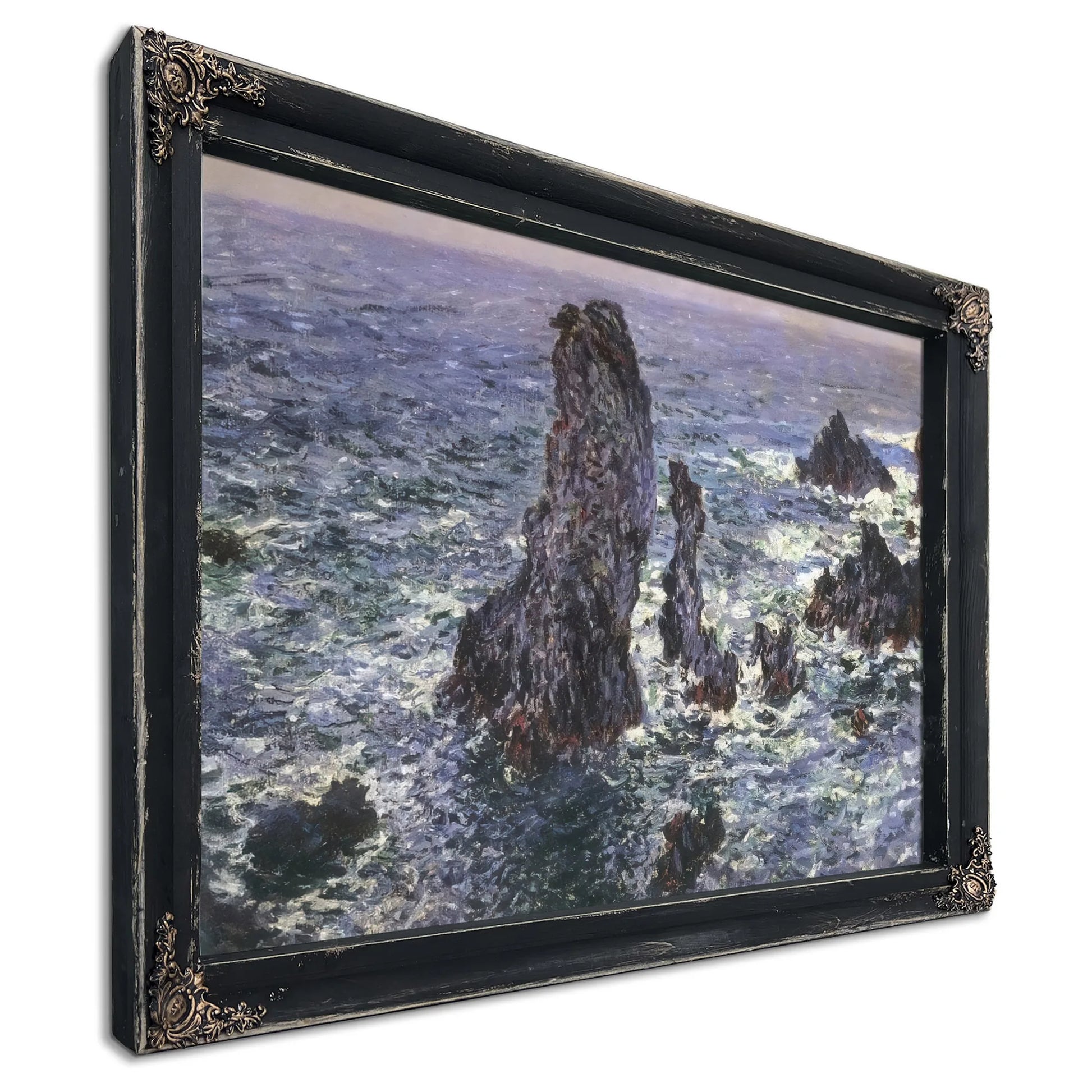 Pyramids At Belle Ile By Claude Monet Fine Art Print