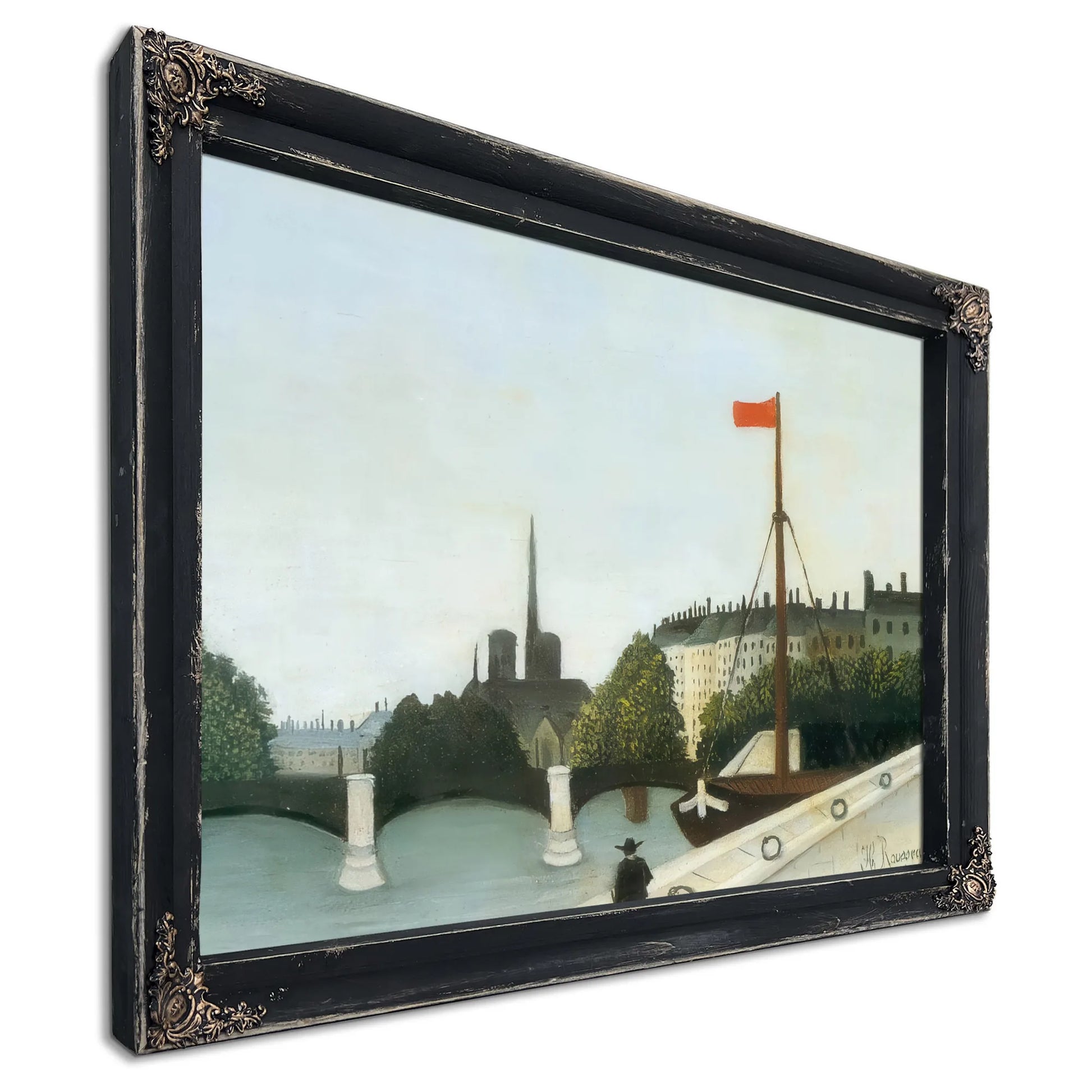 View Of The Ile Saint Louis Seen From The Quai Henri Iv 1909 By Henri Rousseau Fine Art Print