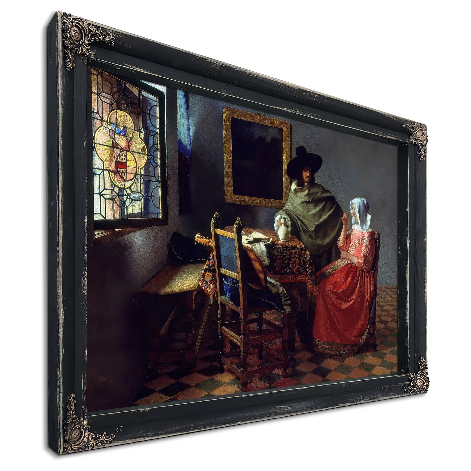 Jan Vermeer Van Delft The Glass Of Wine Upload Tmp By Johannes Vermeer Fine Art Print