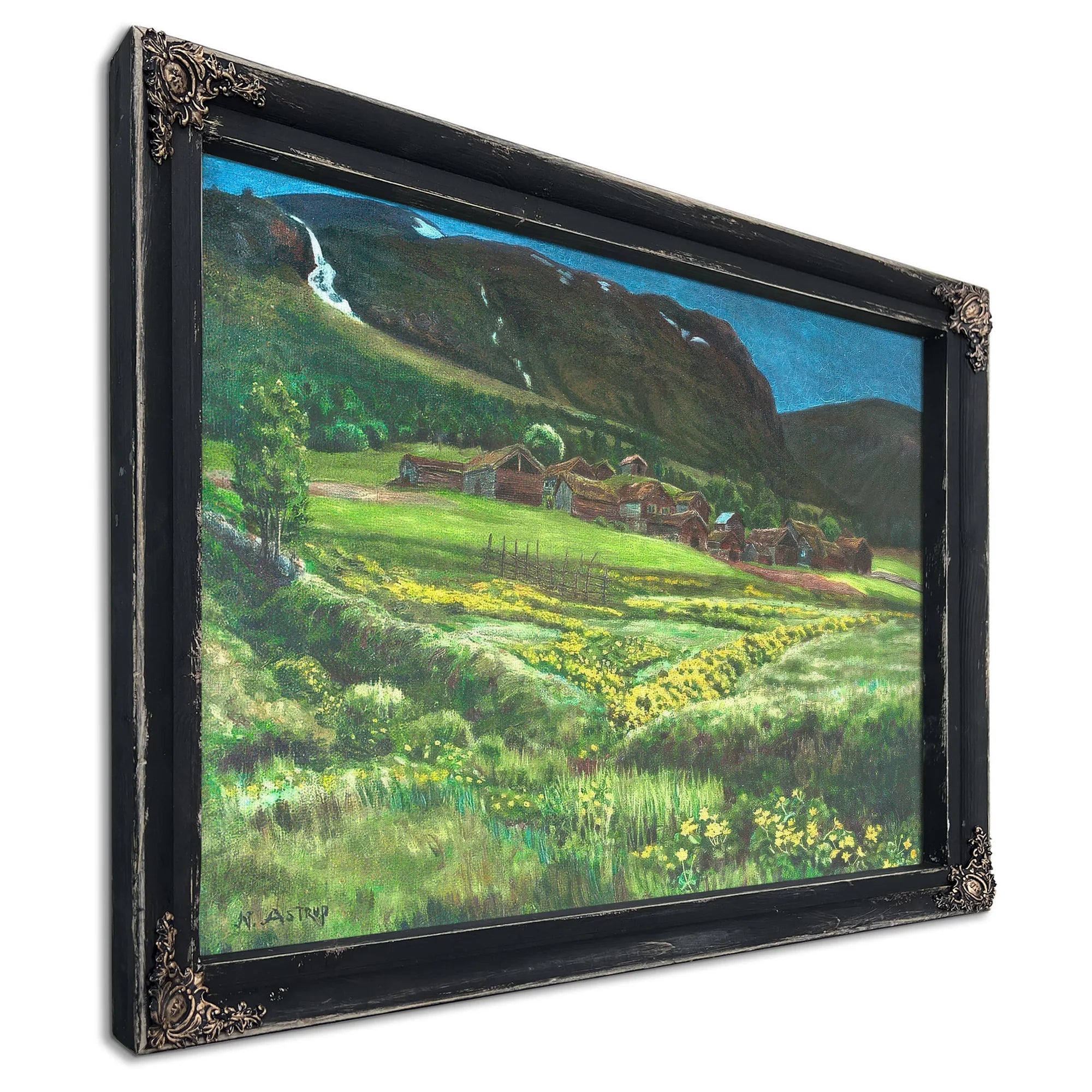 June Night And Old West Country Farmyard By Nicolai Astrup Fine Art Print