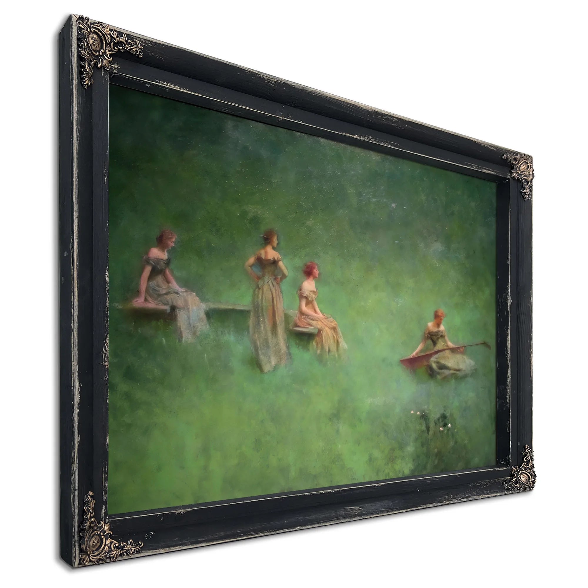 The Lute By Thomas Wilmer Dewing Fine Art Print