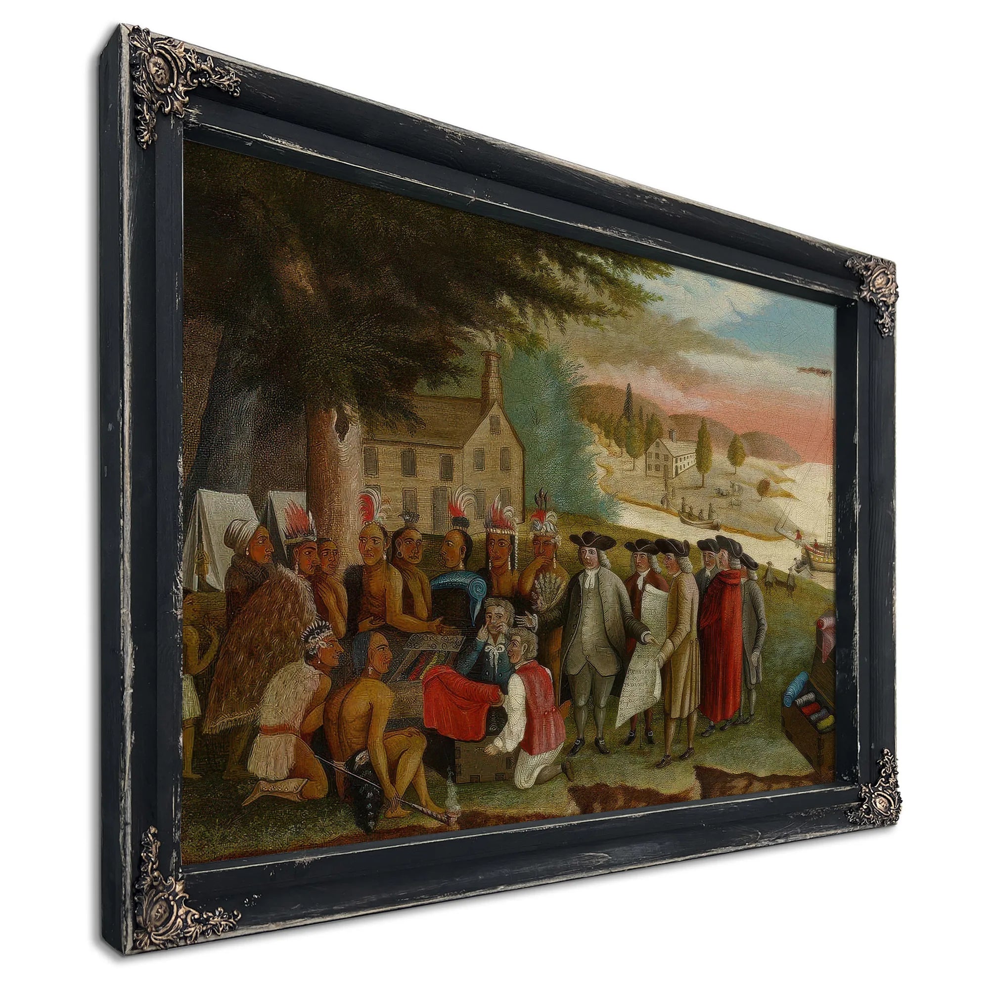 Penn 1039 S Treaty With The Indians 1840 By Edward Hicks Fine Art Print