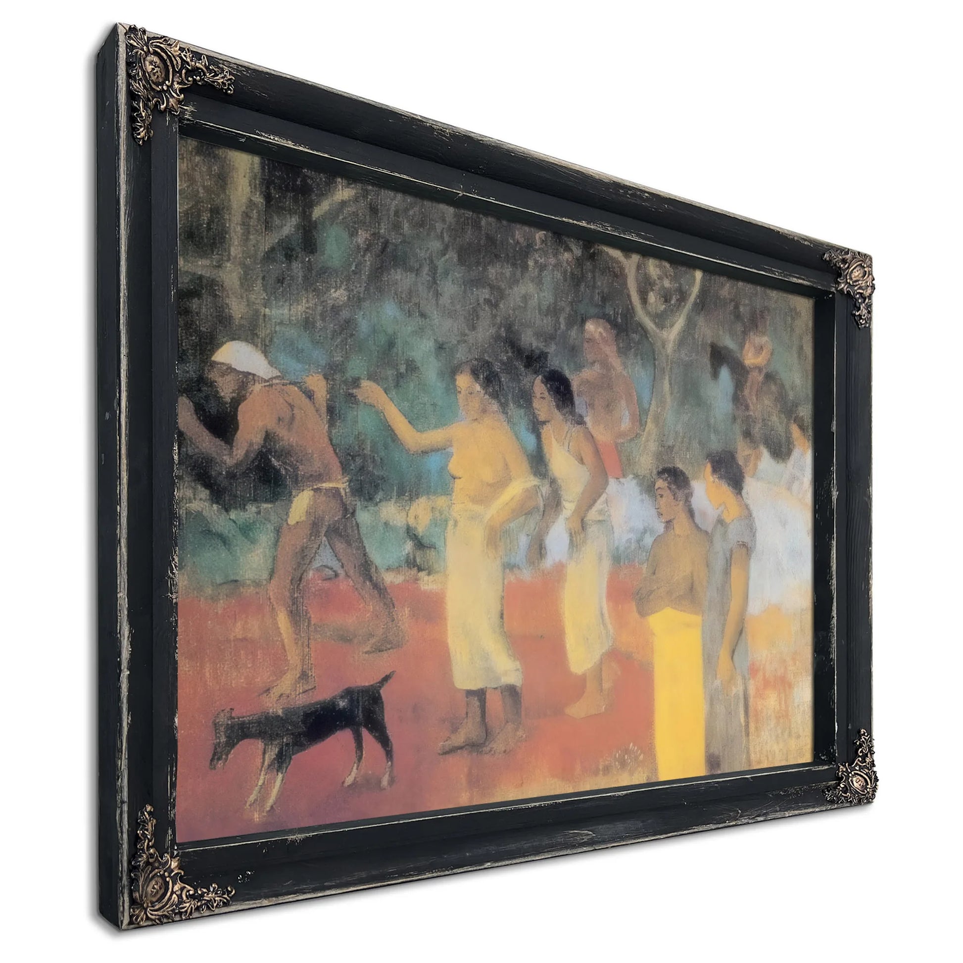 Scene From Tahitian Life By Paul Gauguin Fine Art Print