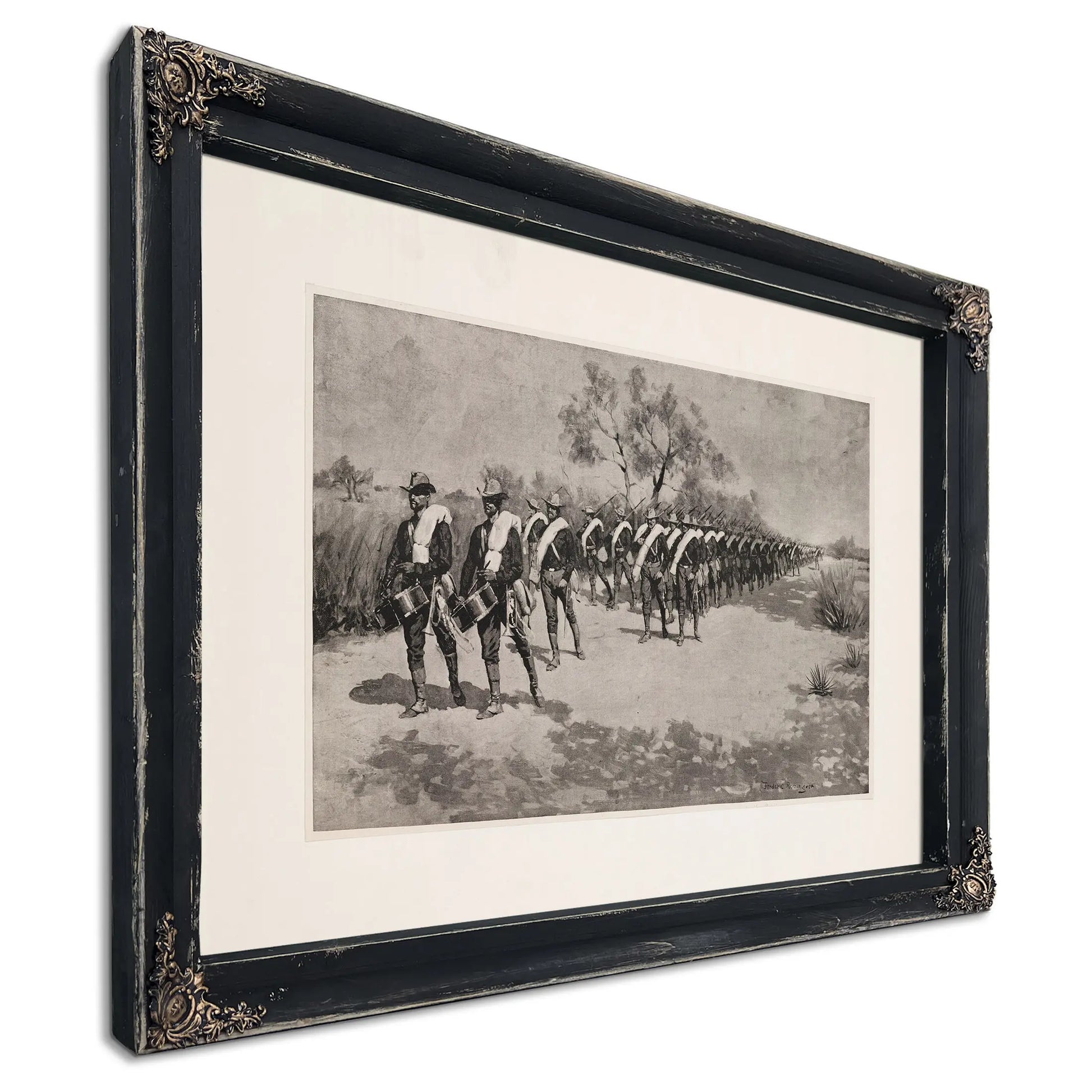 A Practice March In Texas by Frederic Remington