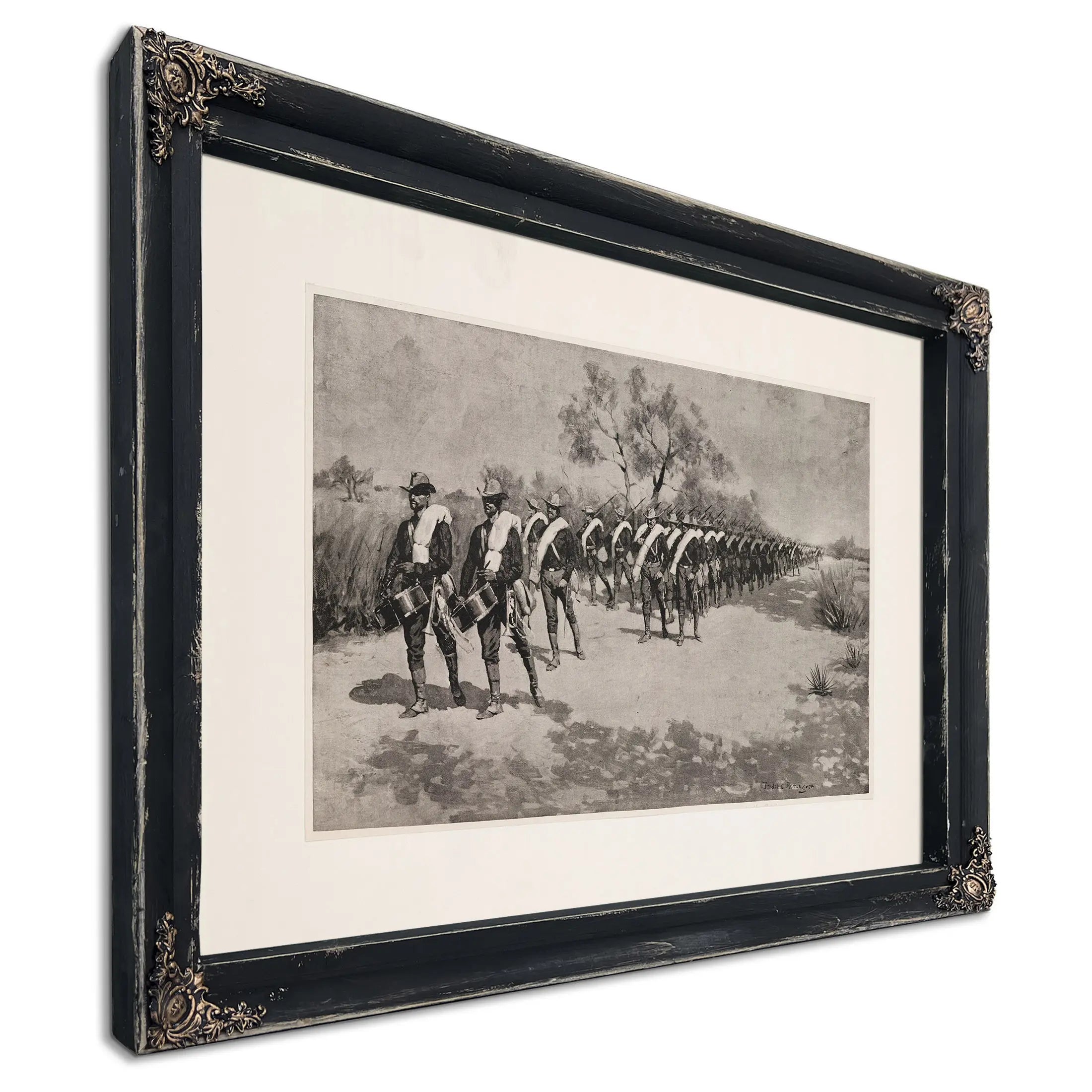 A Practice March In Texas by Frederic Remington