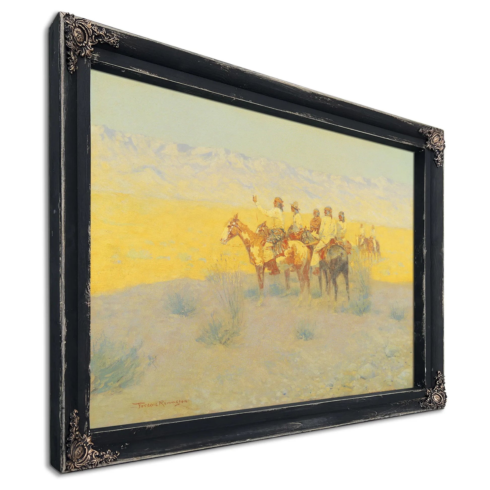 Evening In The Desert Navajoes by Frederic Remington
